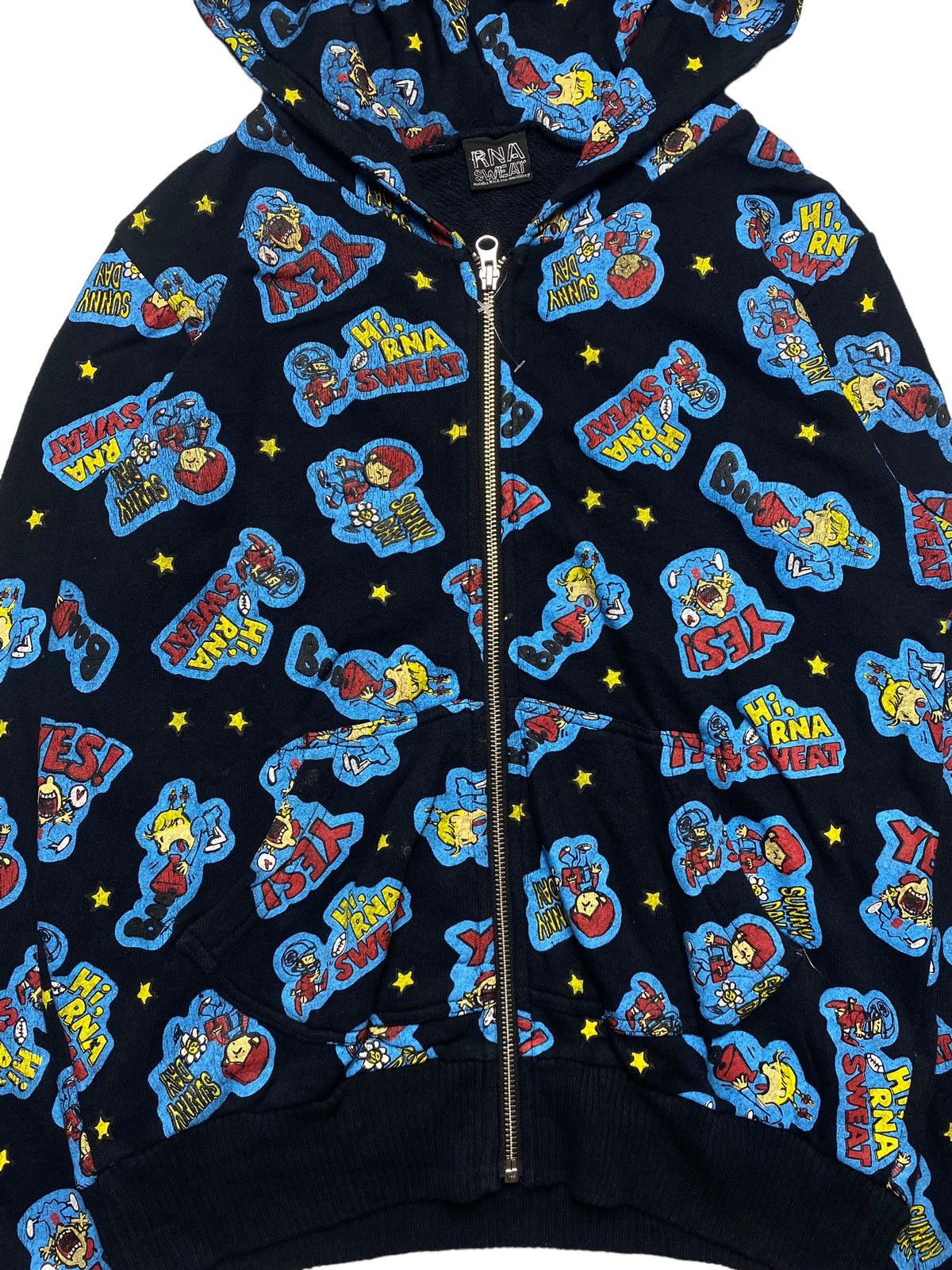 Japanese Brand 2000s RNA Inc - Printed Comic Zip Hoodie Size US L / EU 52-54 / 3 - 3 Thumbnail