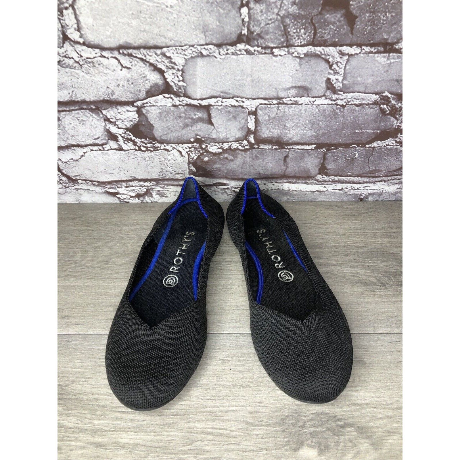 Other Rothys The Flat Black Knit Fabric Round Toe Ballet Flats Wom Size US 8.5 / IT 38.5 - 20 Thumbnail
