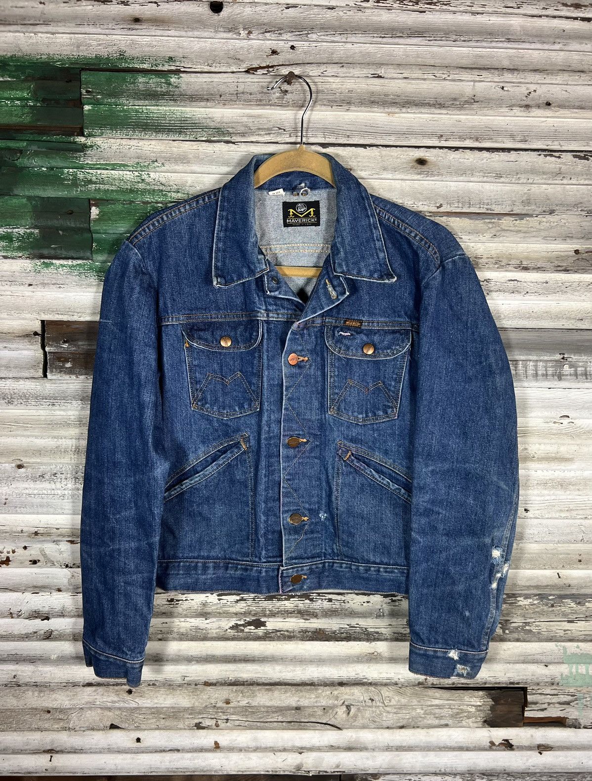 Vintage VTG Maverick Jacket Mens 42 Blue Bell Denim Jacket Size US M / EU 48-50 / 2 - 1 Thumbnail