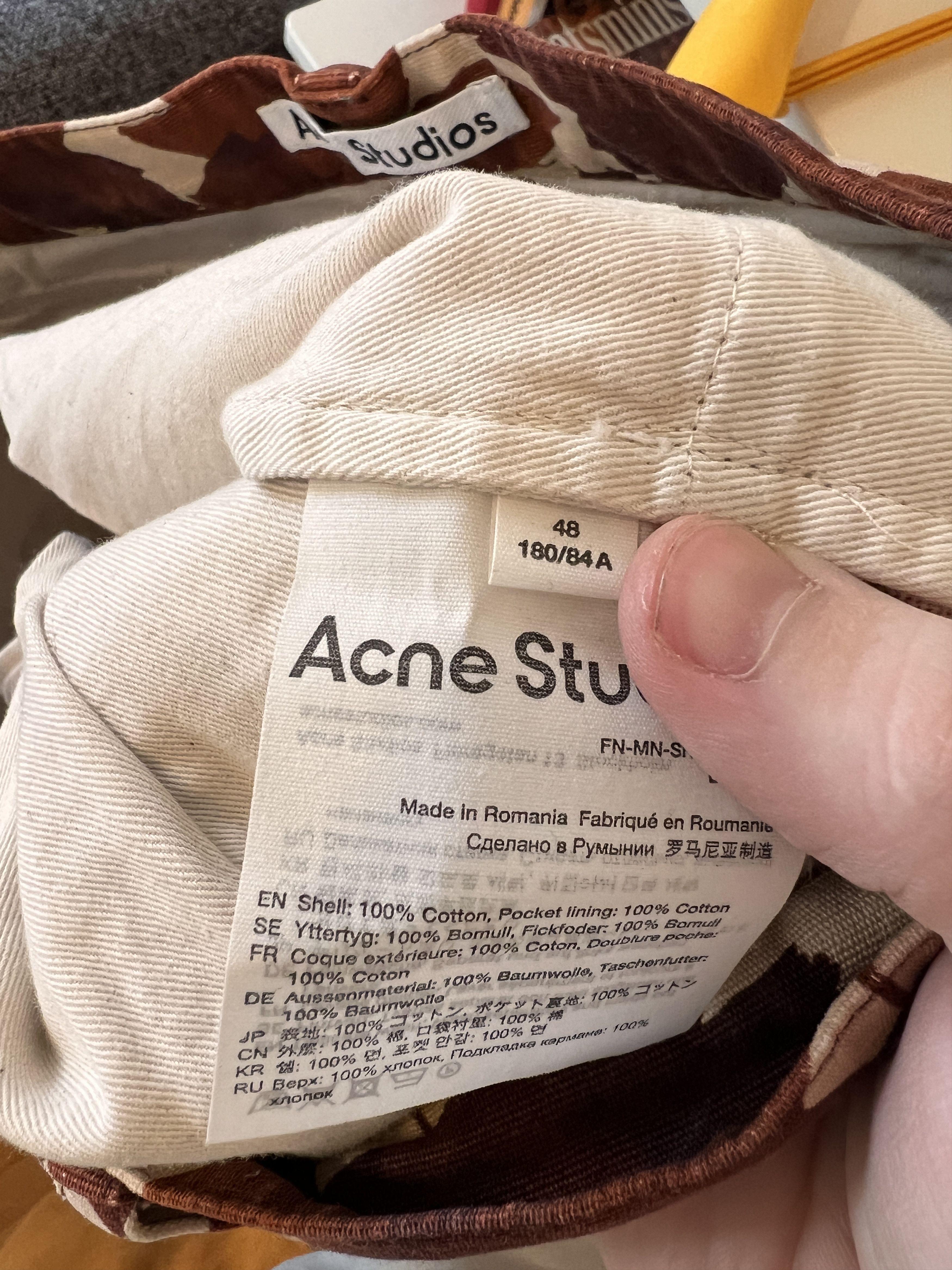 Acne Studios Brown leaves denim shorts Size US 32 / EU 48 - 8 Thumbnail