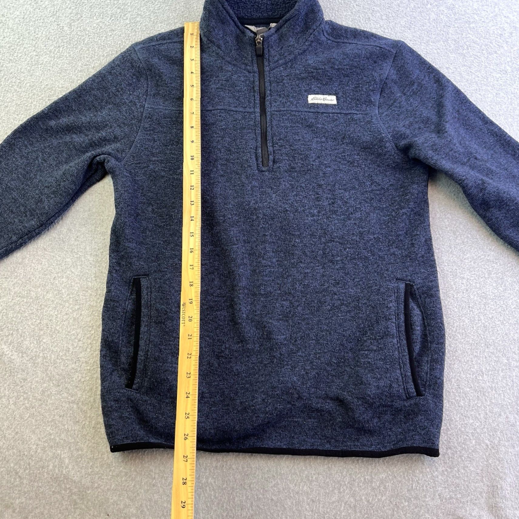 Eddie Bauer Eddie Bauer Sweater Mens Medium Blue Long Sleeve 1/4 Zip Fleece Pullover Adult Size US M / EU 48-50 / 2 - 3 Thumbnail