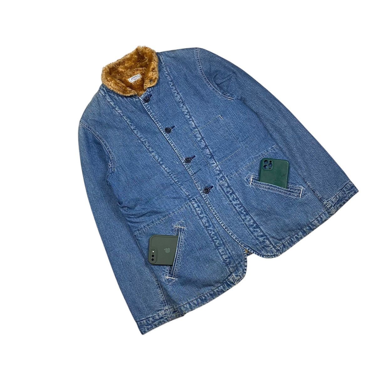 Eternal × Japanese Brand × Sugar Cane Eternal Japan Fur Shawll Collar Chore Denim Jacket Size US M / EU 48-50 / 2 - 4 Thumbnail