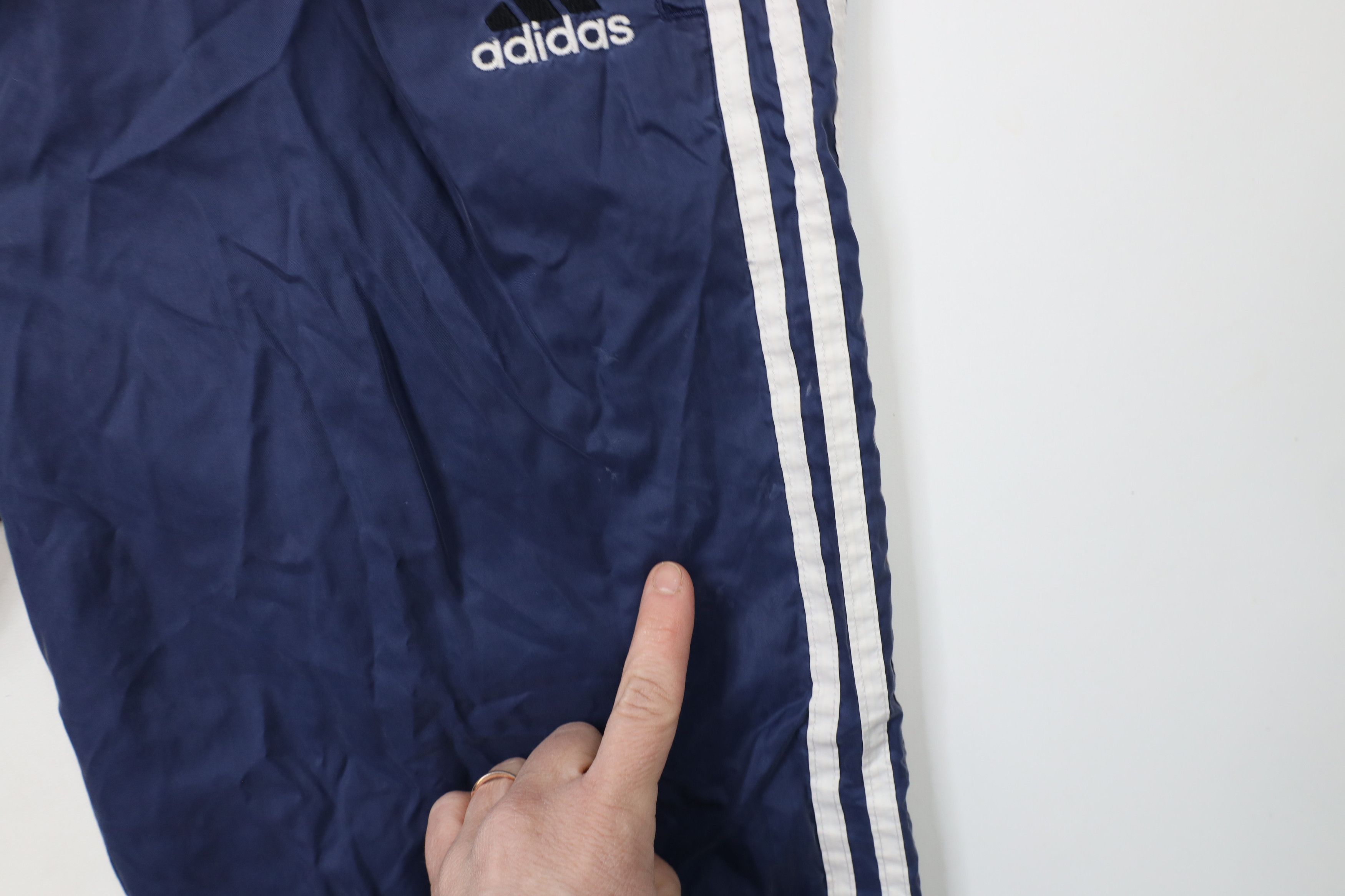 Adidas × Vintage Vintage 90s Adidas Spell Striped Cuffed Joggers Pants Nylon Size US 36 / EU 52 - 6 Thumbnail