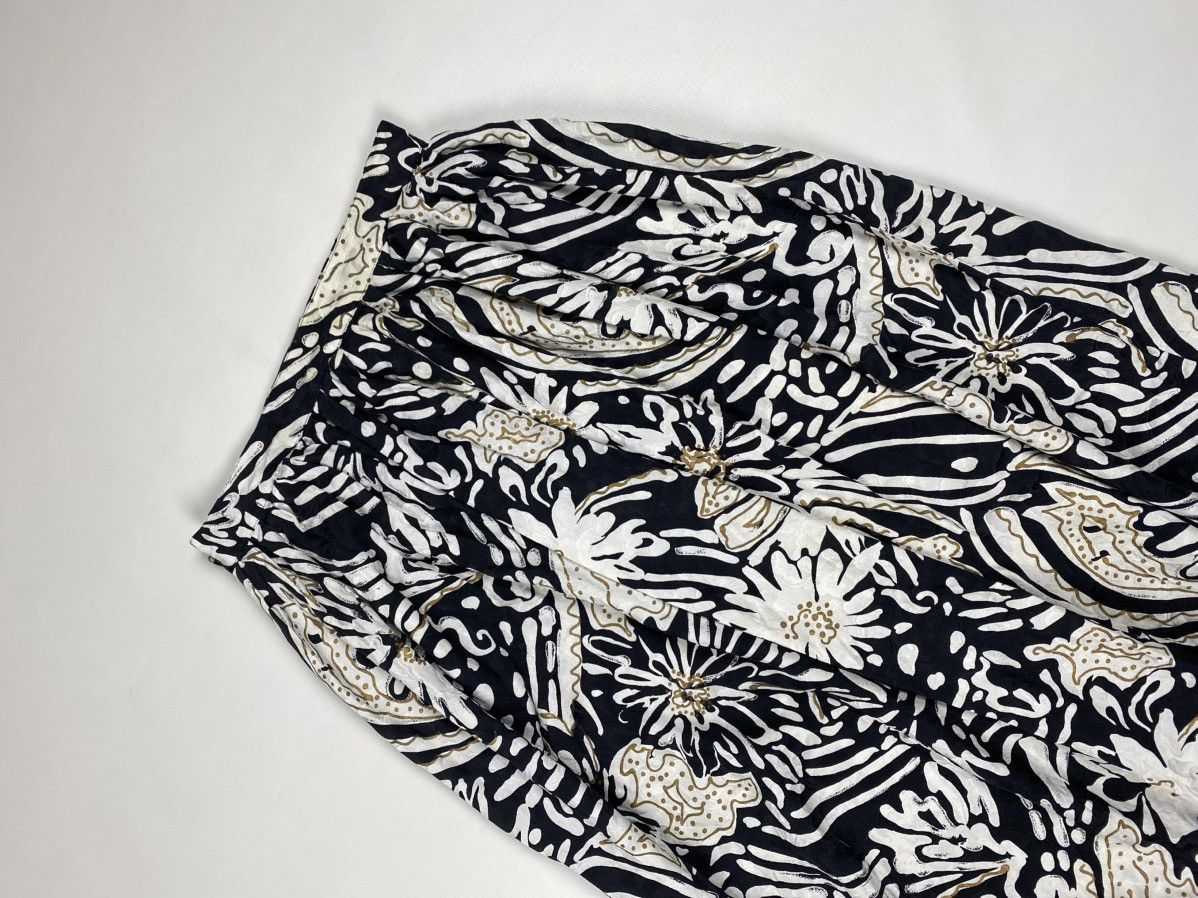 Dior × Vintage Christian Dior Coordonnes Floral Pattern Pleated Silk Skirt Size 30" / US 8 / IT 44 - 17 Thumbnail