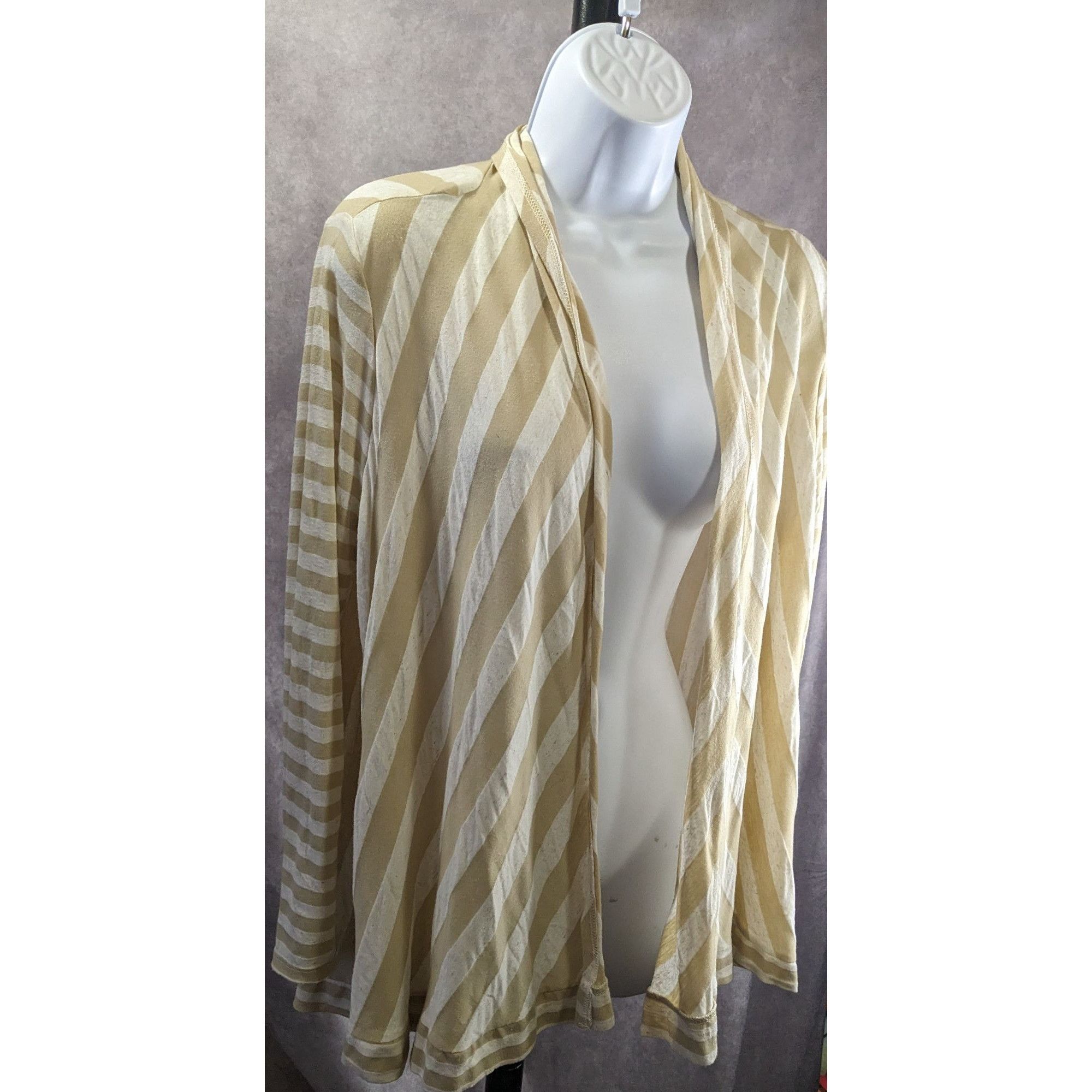 Other Preppy Fenn Wright Manson Beige & White Striped Open Front L Size M / US 6-8 / IT 42-44 - 1 Thumbnail