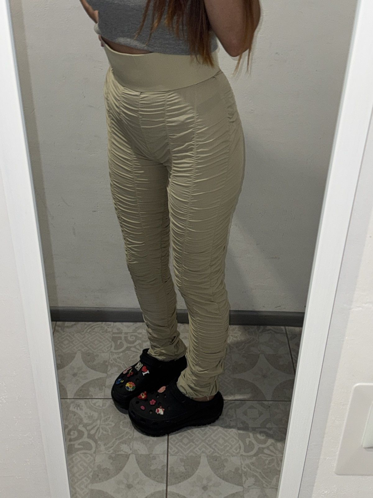 Maniere De Vior VINTAGE MANIERE DE VOIR AVANT GARDE DRAPERY SKINNY PANTS Size 28" / US 6 / IT 42 - 1 Thumbnail