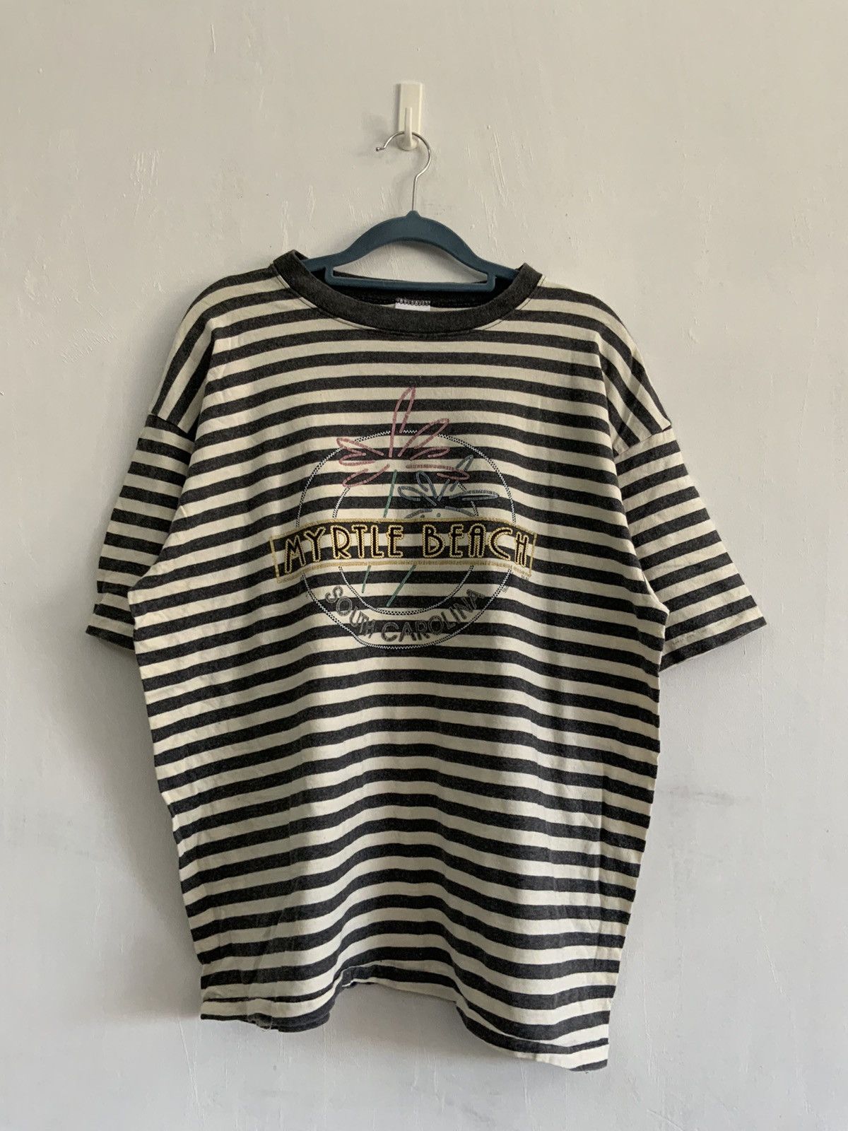 Band Tees Vintage Myrtle Beach Striped Smile Archive Tee Size US XL / EU 56 / 4 - 1 Thumbnail