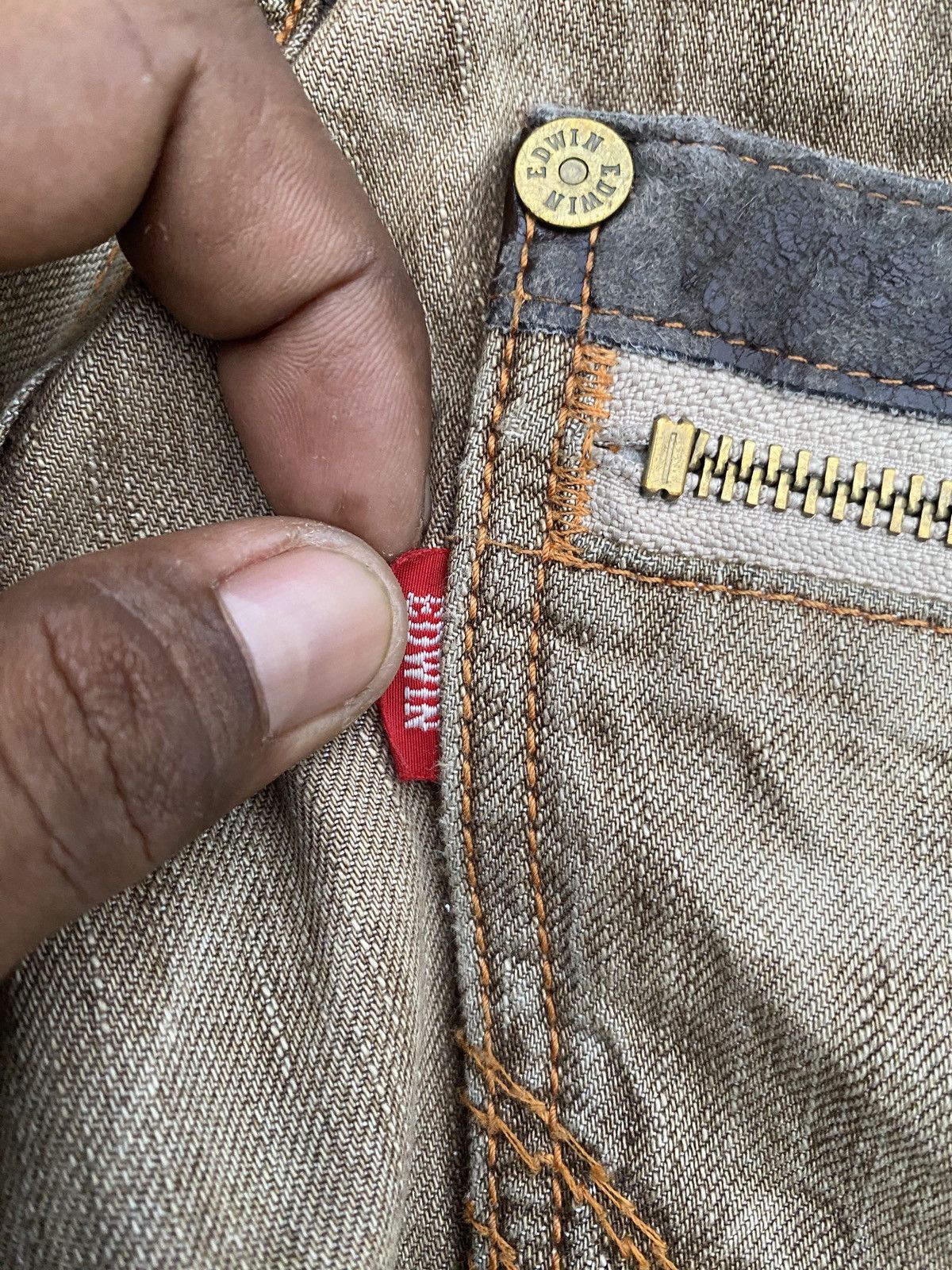 14th Addiction × Edwin × Vintage Vintage edwin blue trip loose cut denim Size US 30 / EU 46 - 11 Thumbnail