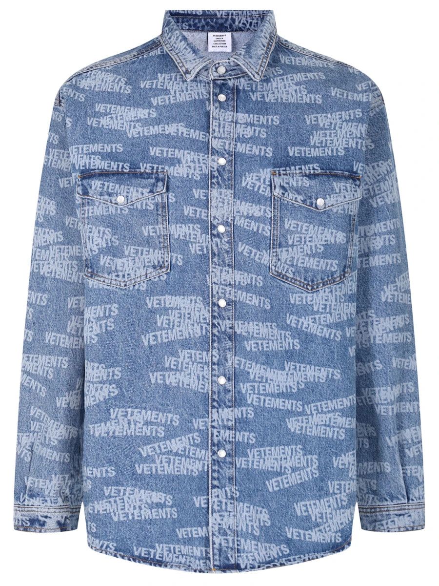 Vetements o1y0924 Denim Shirt in Blue Size US S / EU 44-46 / 1 - 1 Thumbnail