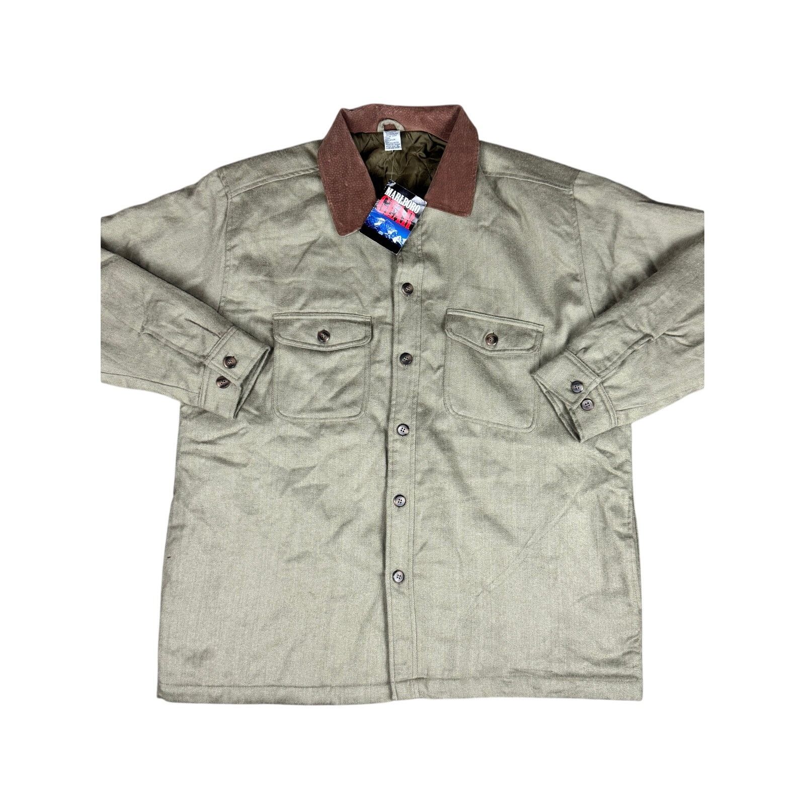 Marlboro Vintage 90s Marlboro Button Up Jacket Size US XL / EU 56 / 4 - 1 Thumbnail