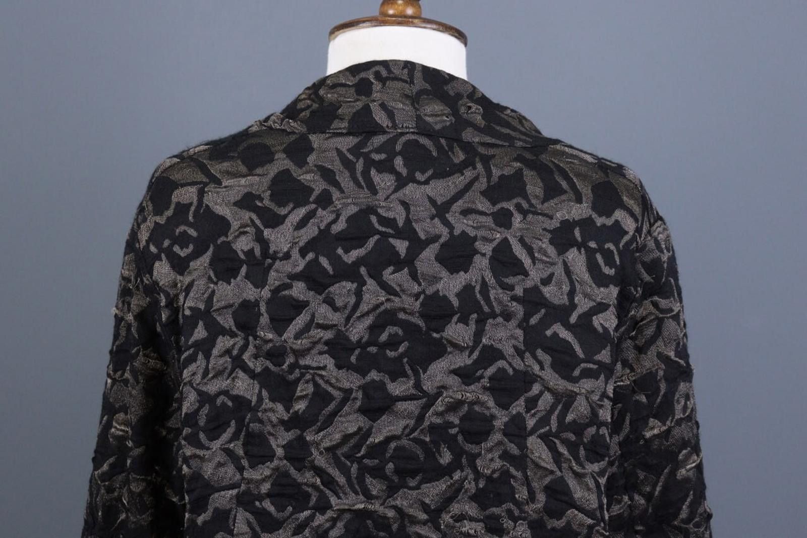 Designer Ischiko Black Lagenlook Wool Knit Cardigan Sweater US 12 Size XL / US 12-14 / IT 48-50 - 10 Thumbnail