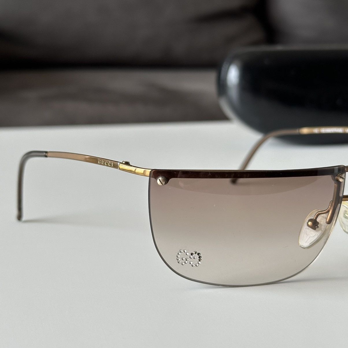 Gucci × Tom Ford × Vintage GUCCI Bronze Sunglasses with Rhinestones GG 2652/STRASS Size ONE SIZE - 3 Thumbnail