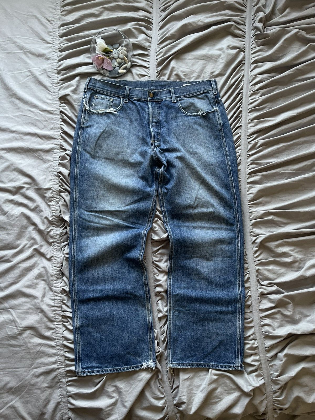 Carhartt Vintage Carhartt Single Knee Jeans Baggy Washed Distressed Size US 36 / EU 52 - 7 Thumbnail