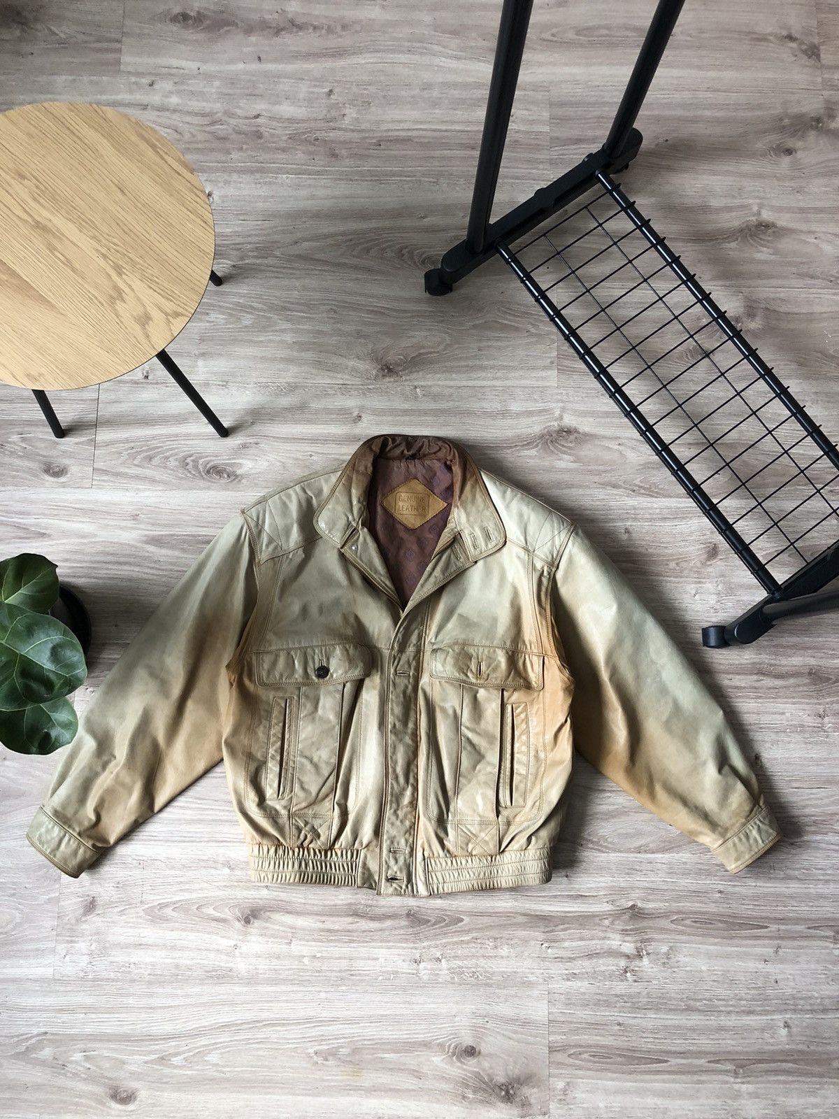 Vintage Vintage 90s Redskins Style Leather Jacket Size US L / EU 52-54 / 3 - 1 Thumbnail
