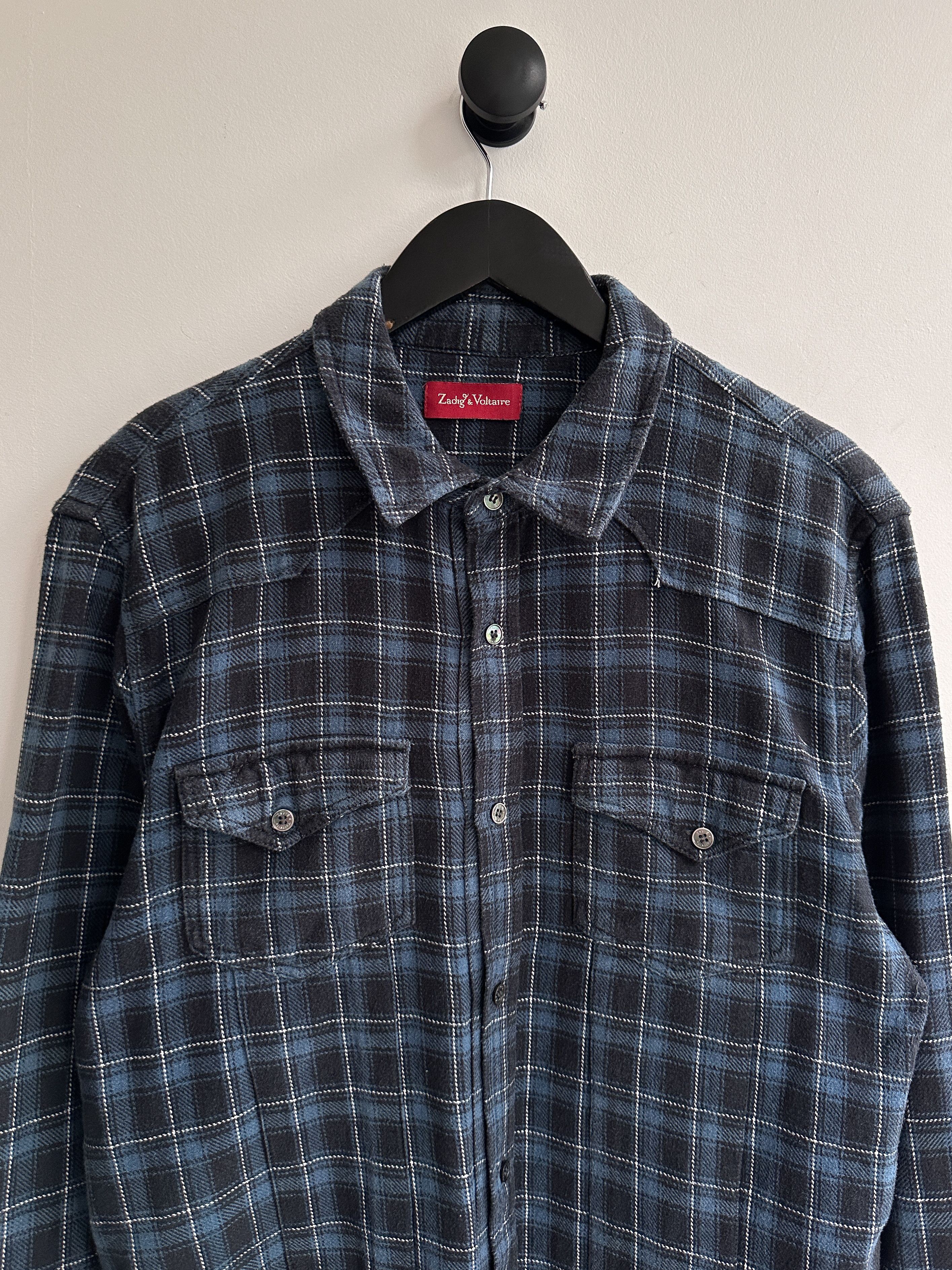 Zadig & Voltaire Zadig & Voltaire Flannel Plaid Check Shirt Size XL / US 12-14 / IT 48-50 - 5 Thumbnail