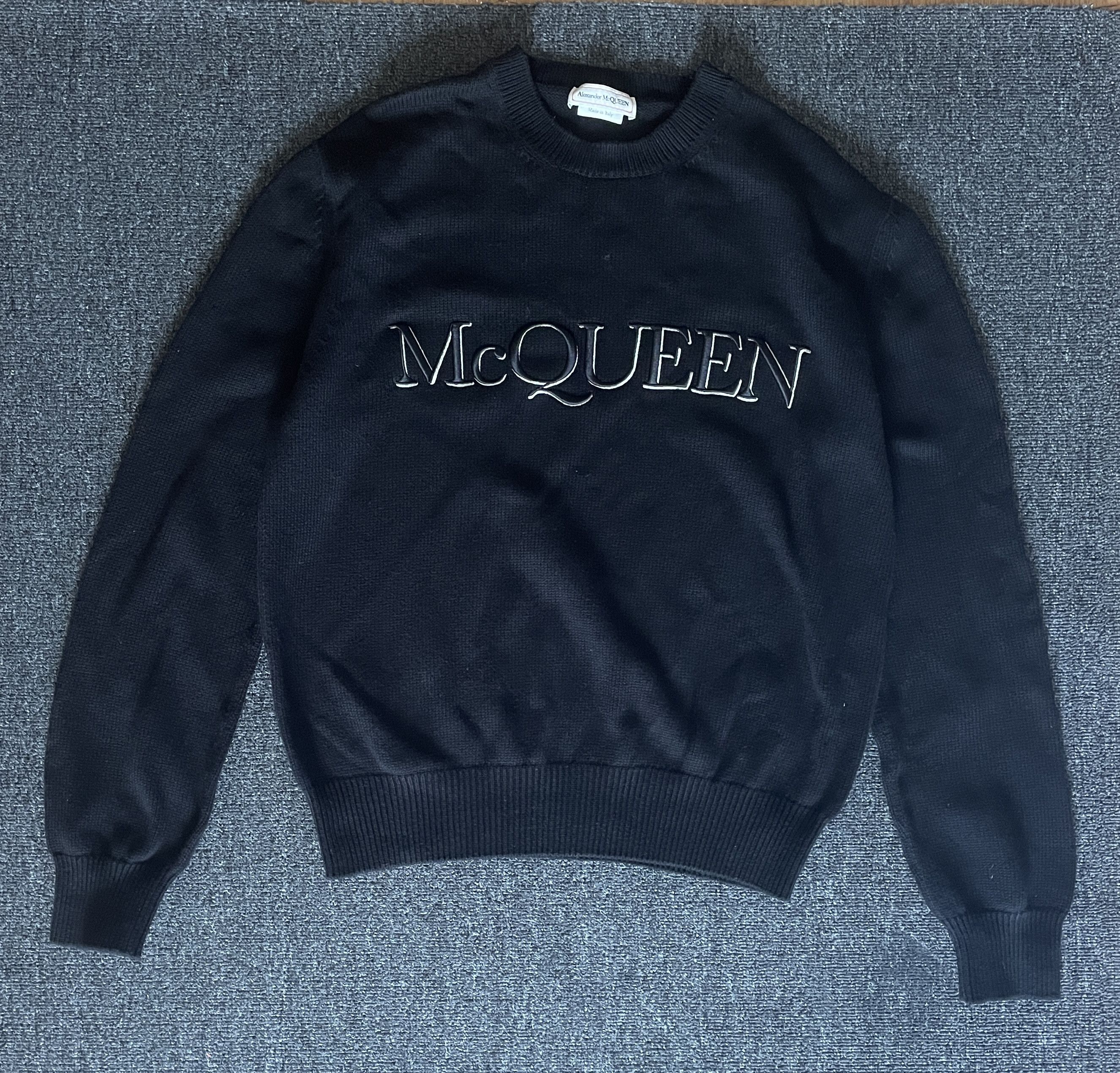 ALEXANDER MCQUEEN ブラック 長袖セーター Alexander McQueen（アレキサンダー・マックイーン）メンズ