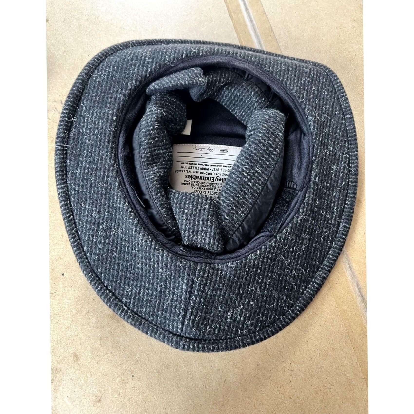 Tilley Tilley Endurables Hat Bucket Mens 7 1/8 Gray Tweed Lined Insulated Winter Size ONE SIZE - 3 Thumbnail