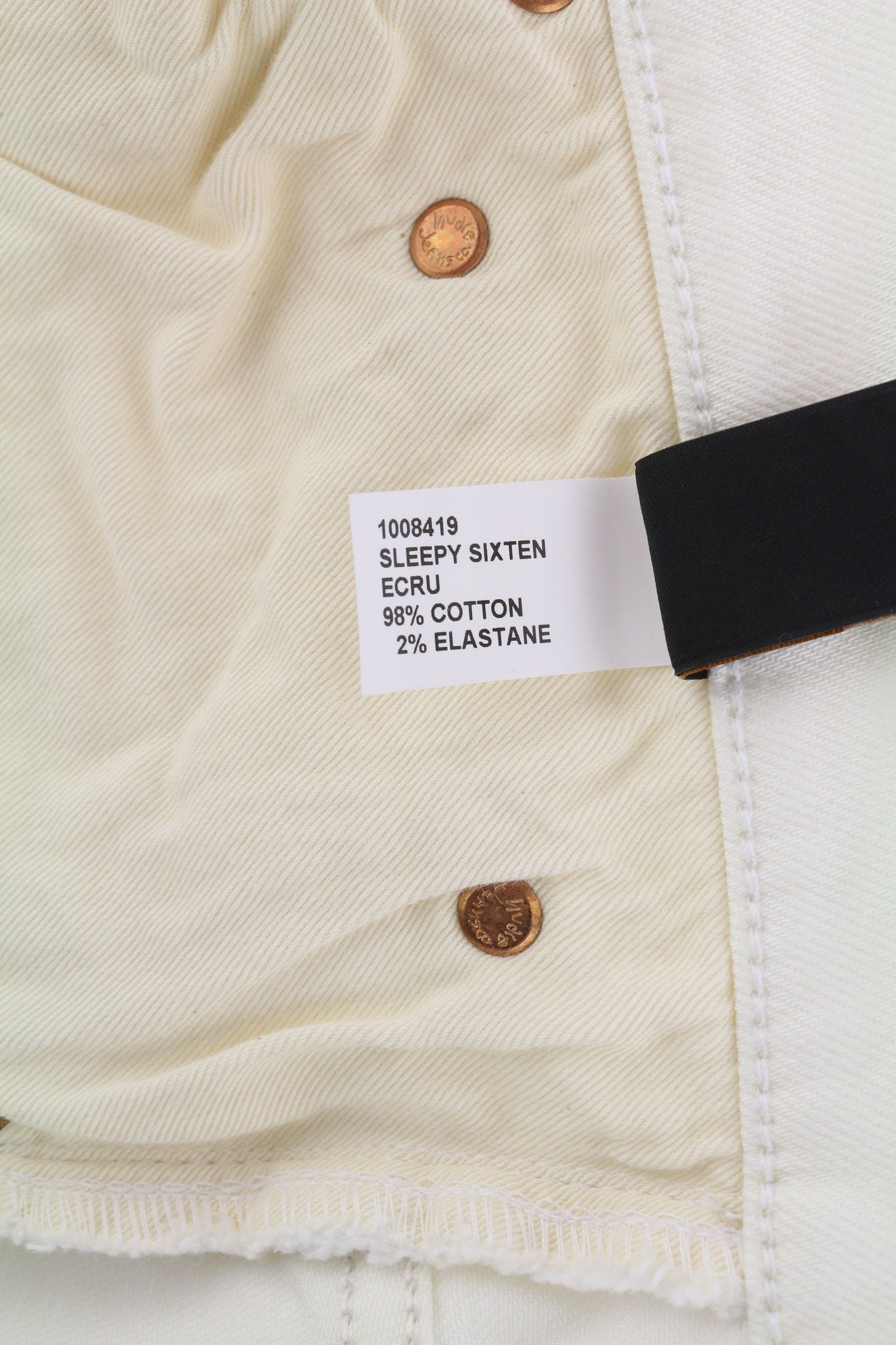 Nudie Jeans SLEEPY SIXTEN W30/L30 Ecru Denim Straight 82679 Size US 30 / EU 46 - 7 Thumbnail