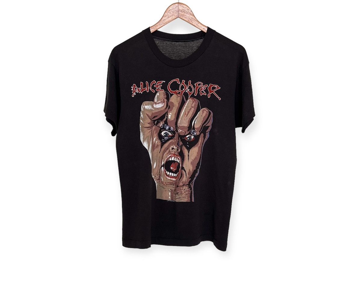 image of Band Tees x Vintage 1987 Alice Cooper “Raise Your Fist And Yell” Tour in Black, Men's (Size Medium)
