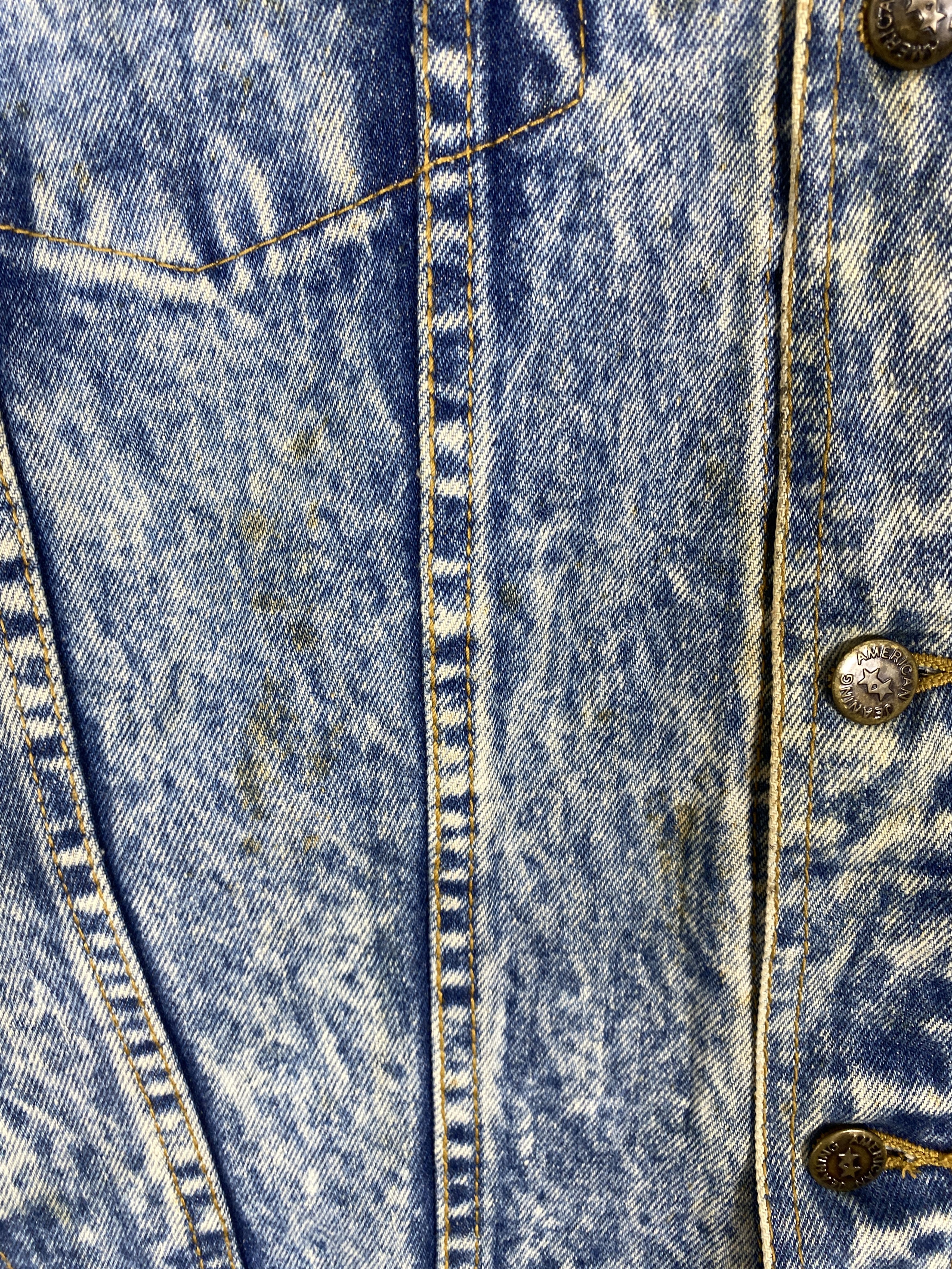 Japanese Brand Vintage 90s Glee Man Acid Wash Denim Jacket J2313 Size US M / EU 48-50 / 2 - 3 Thumbnail