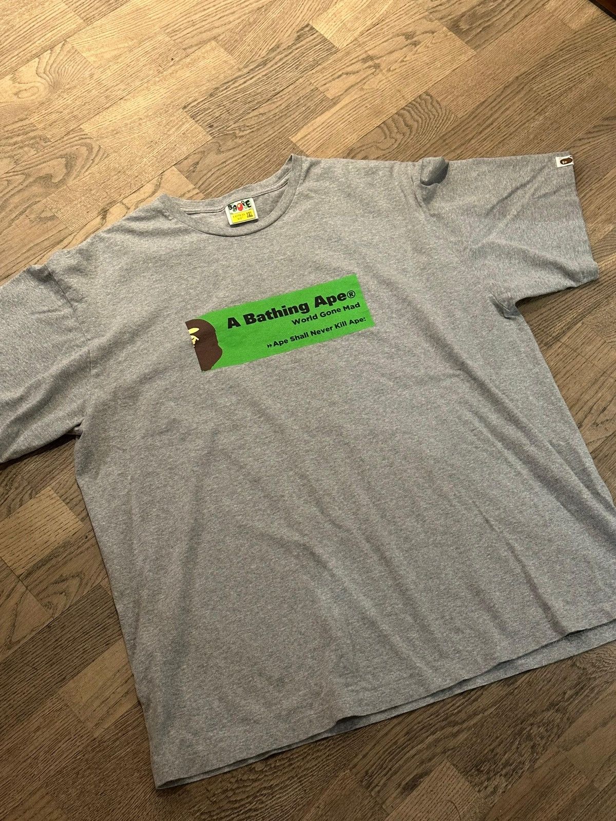 Bape 3XL A Bathing Ape BAPE Ape Shall Never Kill Ape ASNKA Tee Size US XXL / EU 58 / 5 - 2 Thumbnail
