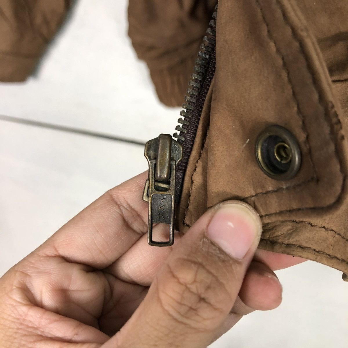 Japanese Brand 🔥VINTAGE BIKER LEATHER JACKET POINT BLANKET FULL PRINT Size US XL / EU 56 / 4 - 18 Thumbnail