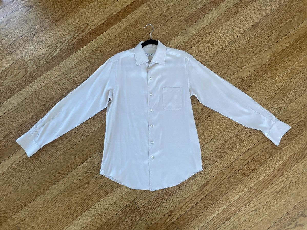 Loro Piana - Long Sleeve Silk Button Down Shirt