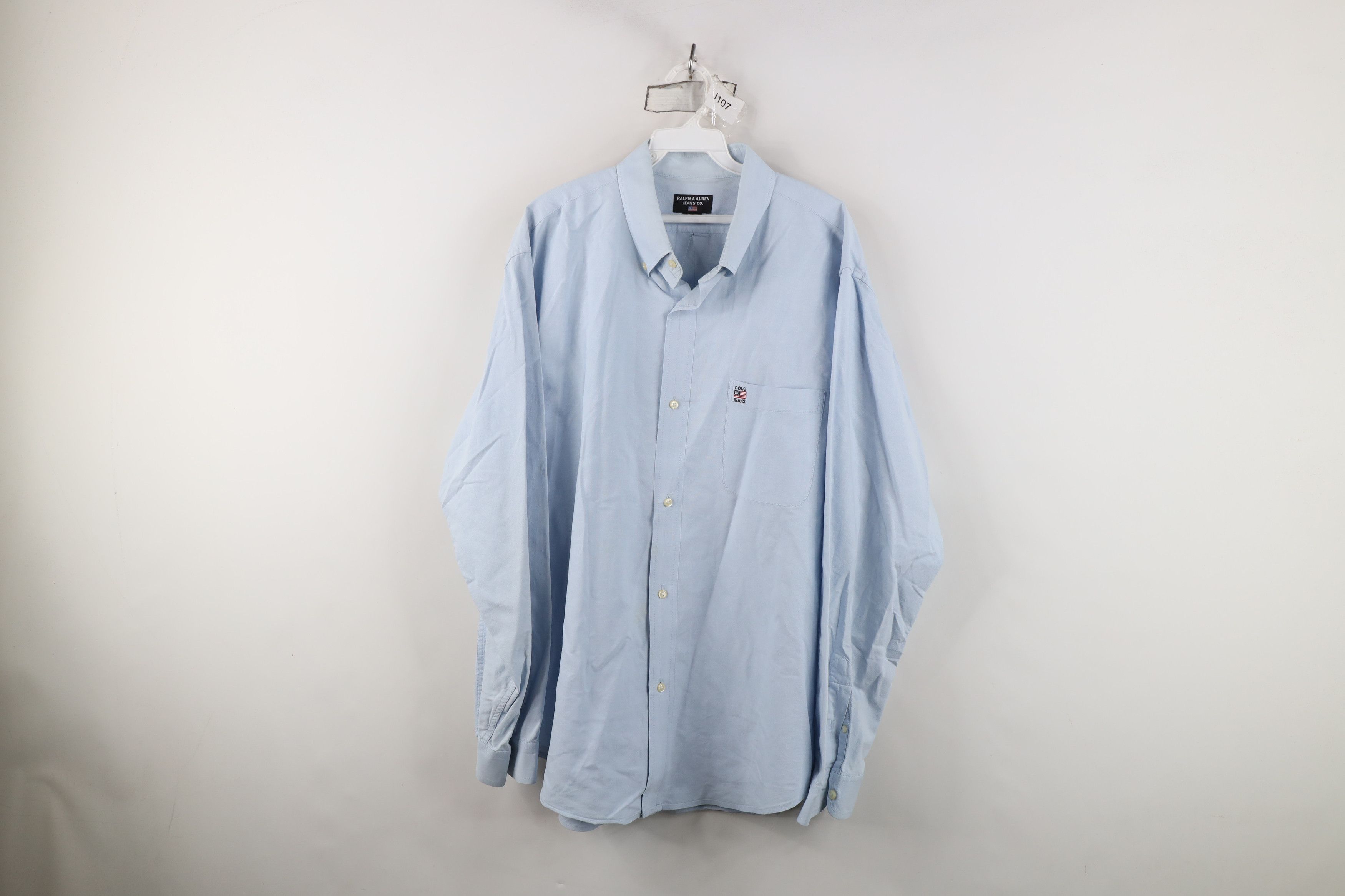 Ralph Lauren Vintage 90s Ralph Lauren USA Flag Oxford Button Down Shirt Size US XXL / EU 58 / 5 - 1 Thumbnail