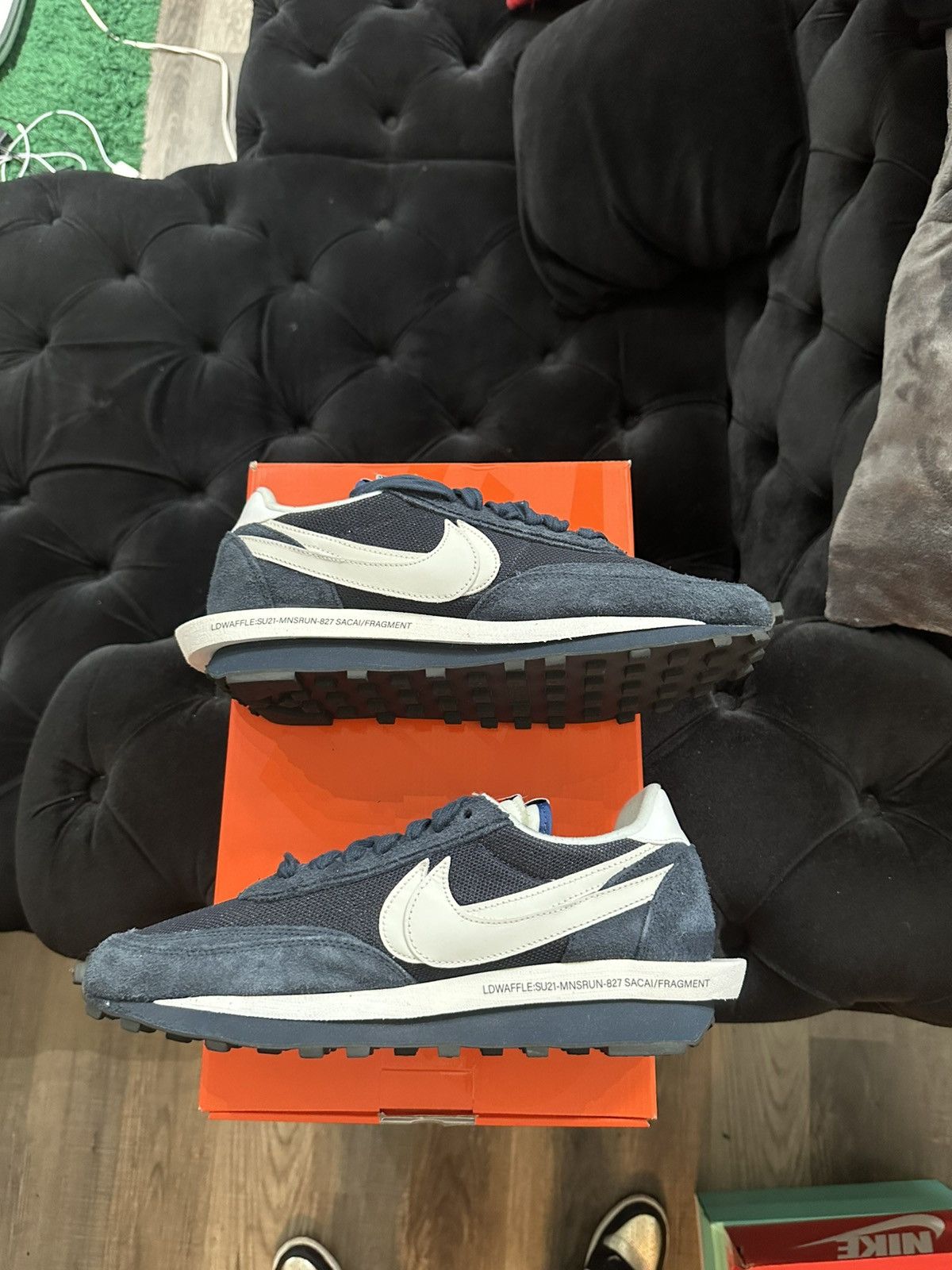 Nike Nike Sacai Fragment DH2684-400 Blue Waffle Men Sz 12 Used Size US 12 / EU 45 - 1 Thumbnail