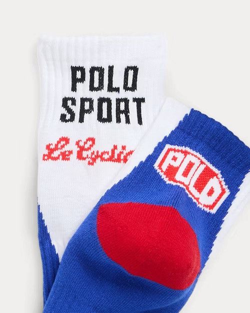 Polo Ralph Lauren Polo Ralph Lauren Polo Sport Mismatched Quarter Socks Ankle Size ONE SIZE - 3 Thumbnail