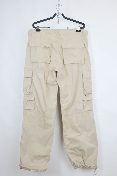 Vintage Heavy-Duty Tie-Design Denim Cargo Pants
