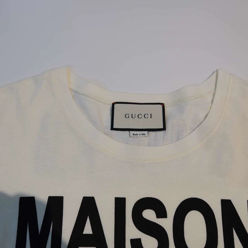 Gucci Gucci Beige printed letter short sleeves 2503-Nextarrow Size US M / EU 48-50 / 2 - 3 Thumbnail