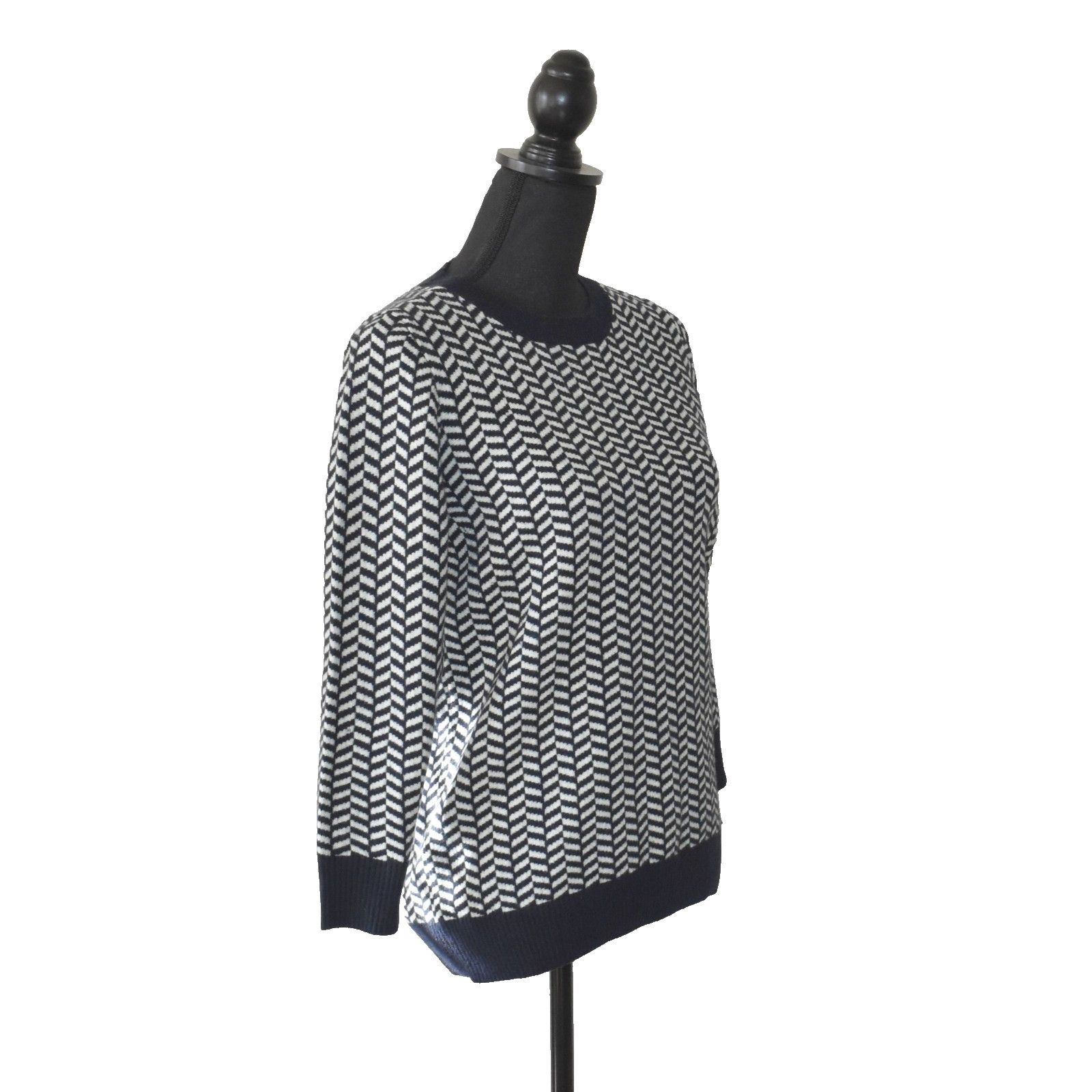 J.Crew NEW J CREW Herringbone Italian Cashmere Crewneck Sweater S Size S / US 4 / IT 40 - 4 Thumbnail