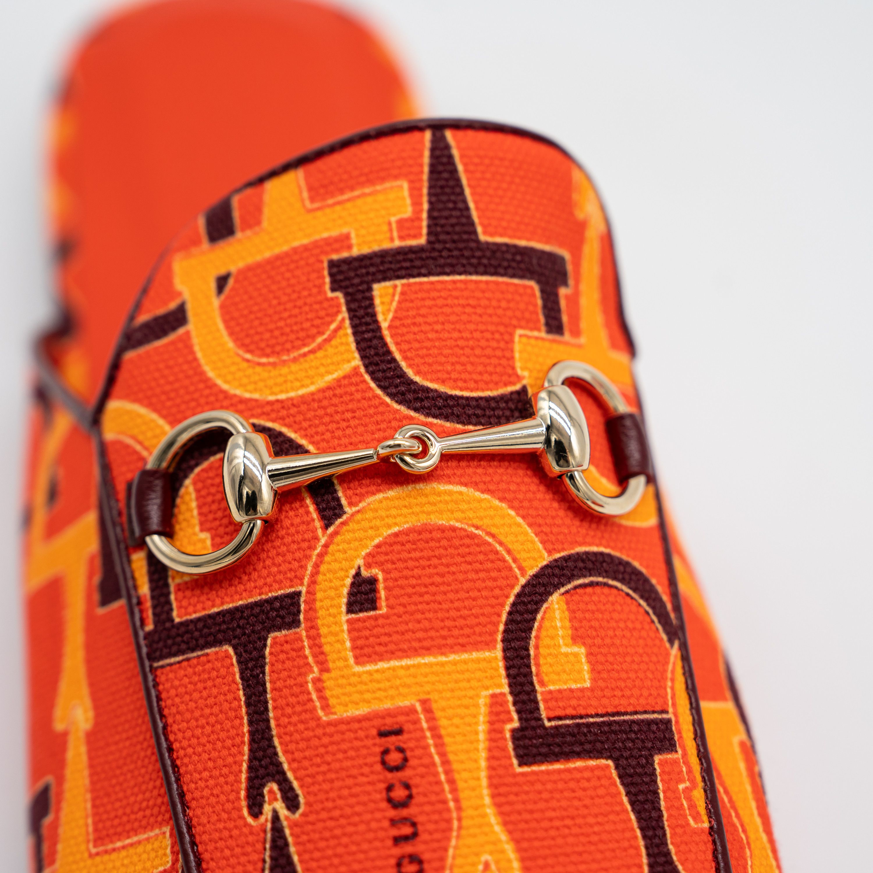 Gucci Gucci Princetown Horsebit Print Orange Mules Slip On Size US 9.5 / IT 39.5 - 9 Thumbnail