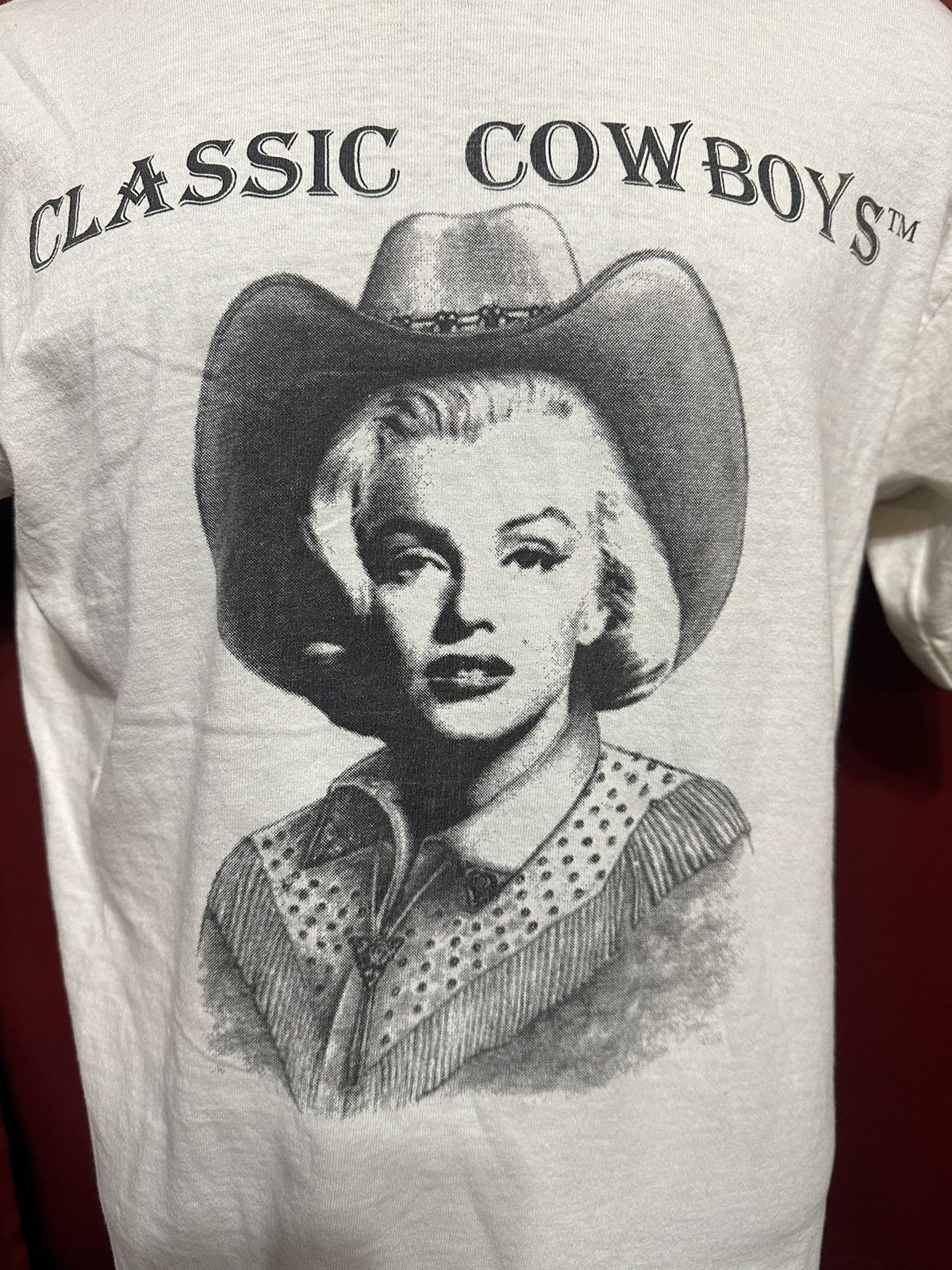 Vintage Vintage Marilyn Monroe Tshirt 90’s Classic Cowboys Grail Size US XL / EU 56 / 4 - 3 Thumbnail