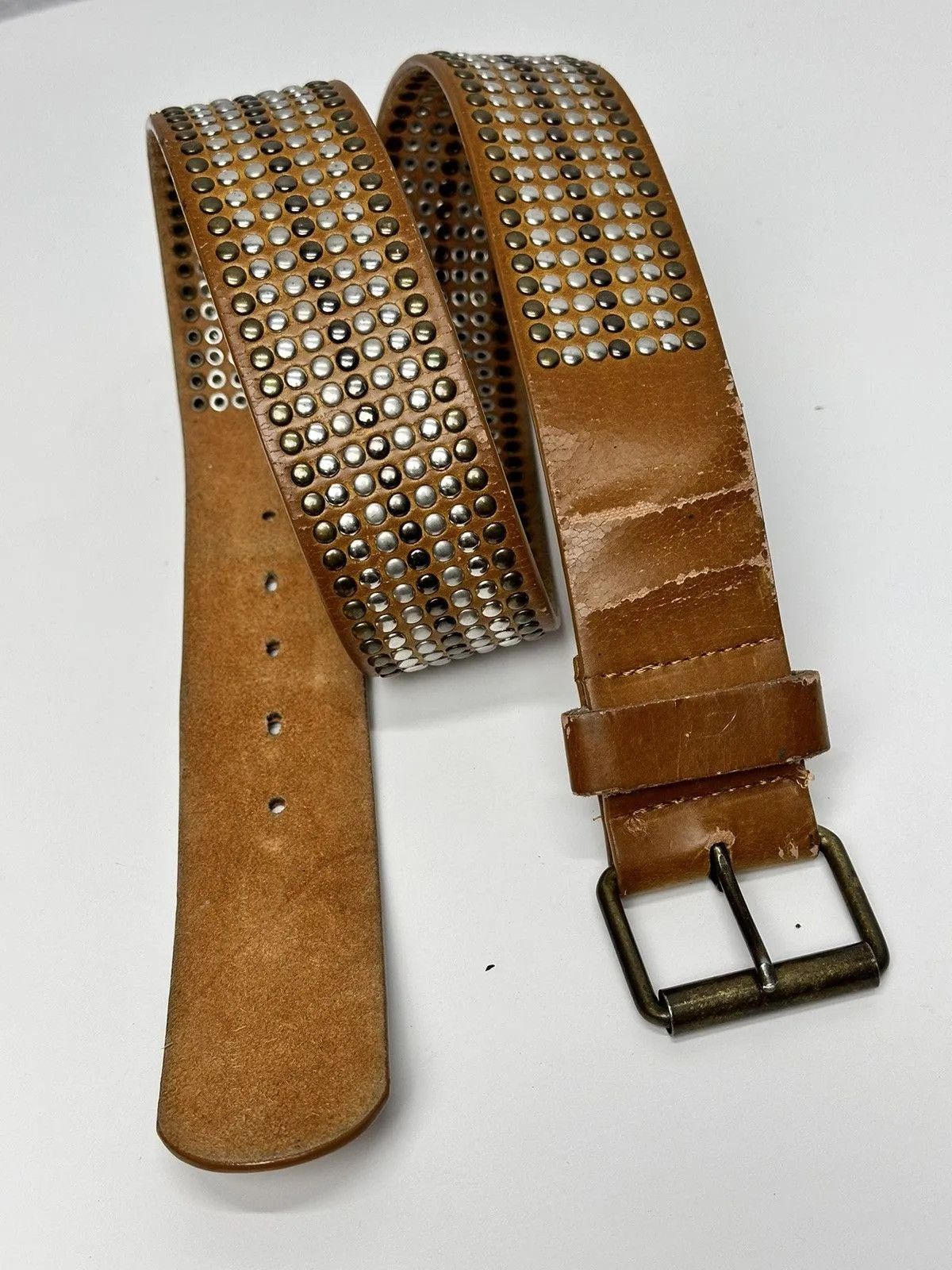 B.B. Simon Japanese Brand Vintage Y2K Rhinestones Hype Leather Belt Size ONE SIZE - 8 Thumbnail