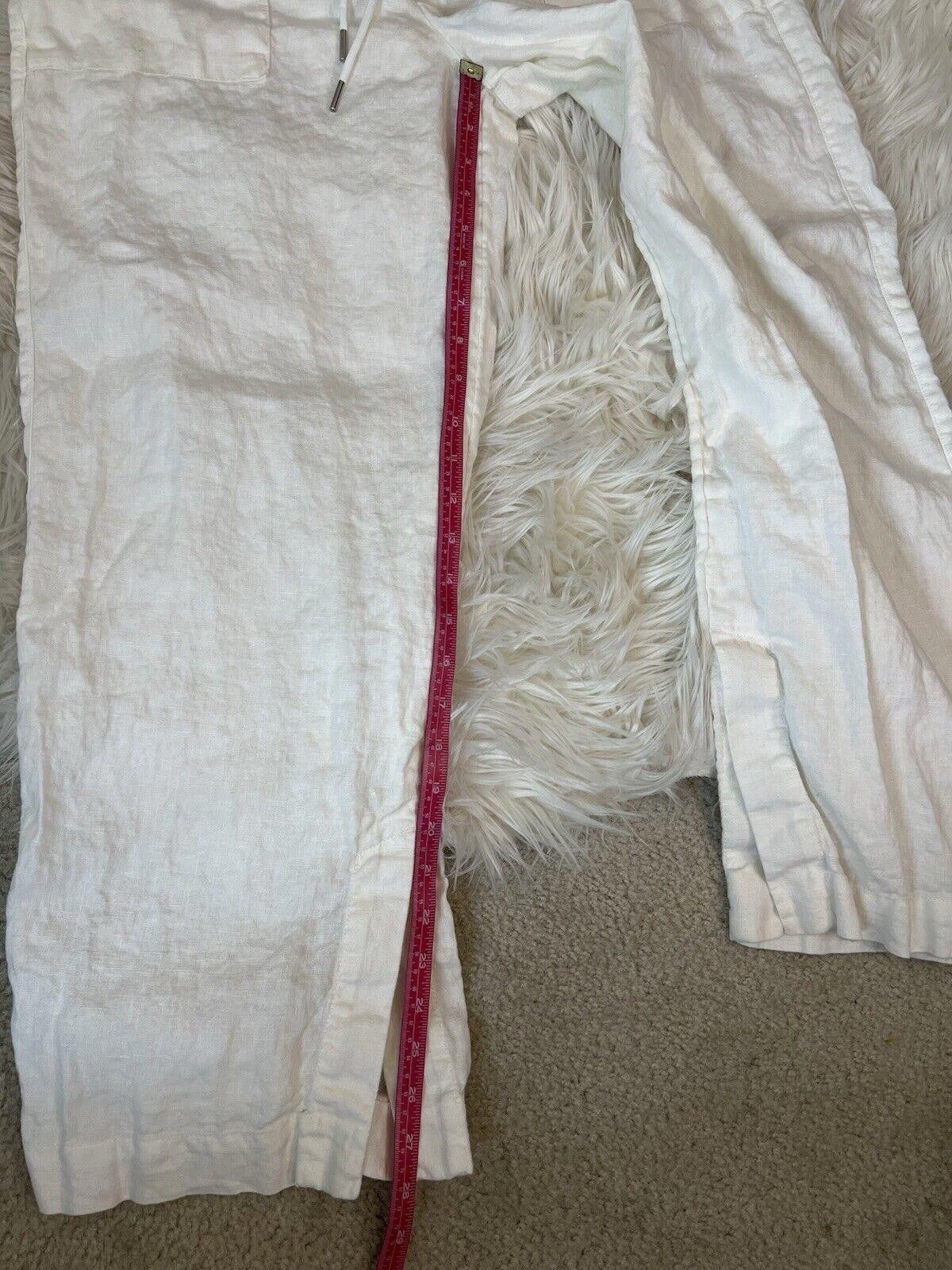 Designer Athleta Women’s Retreat Wide Leg Linen Pant Drawstring Sz 12 Size 34" / US 12 / IT 48 - 7 Thumbnail