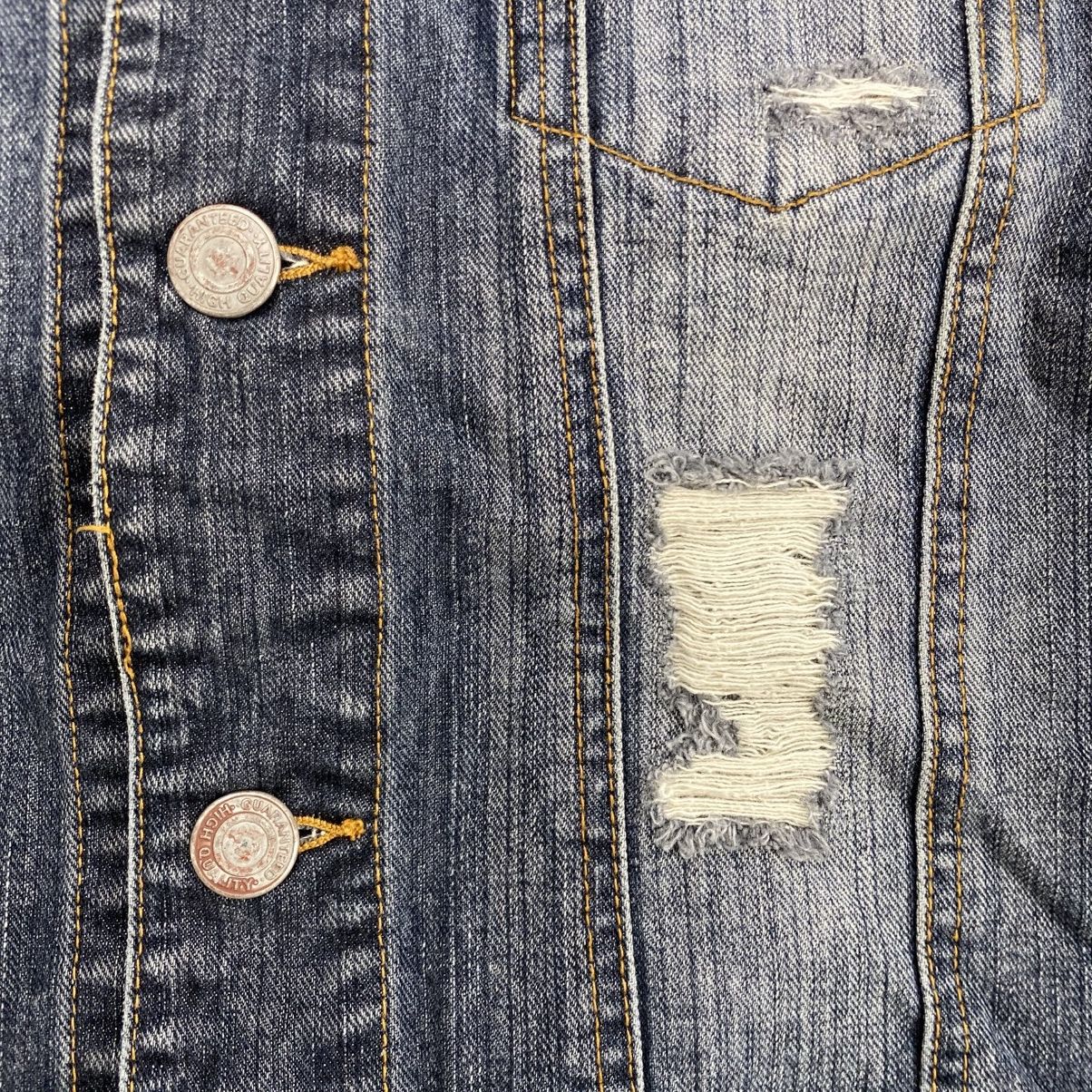 291295=Homme 292195=Homme Distressed Kmrii Ifsix Lgb Style Denim Jacket Size US M / EU 48-50 / 2 - 10 Thumbnail