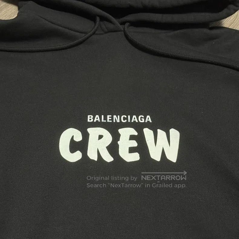 Balenciaga Balenciaga Solid Logo Printed Hoodie, Regular Fit, Black Size US XS / EU 42 / 0 - 2 Thumbnail