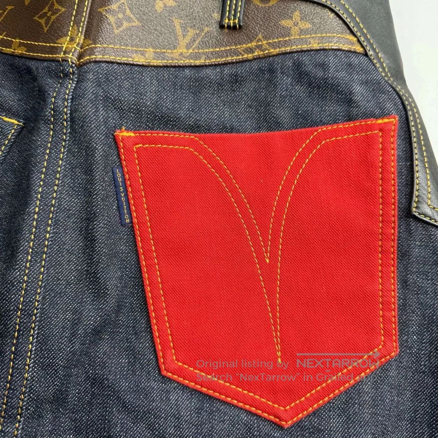Louis Vuitton Louis Vuitton Blue Denim Skirt with Gold Buckle. Size US 34 / EU 50 - 8 Thumbnail