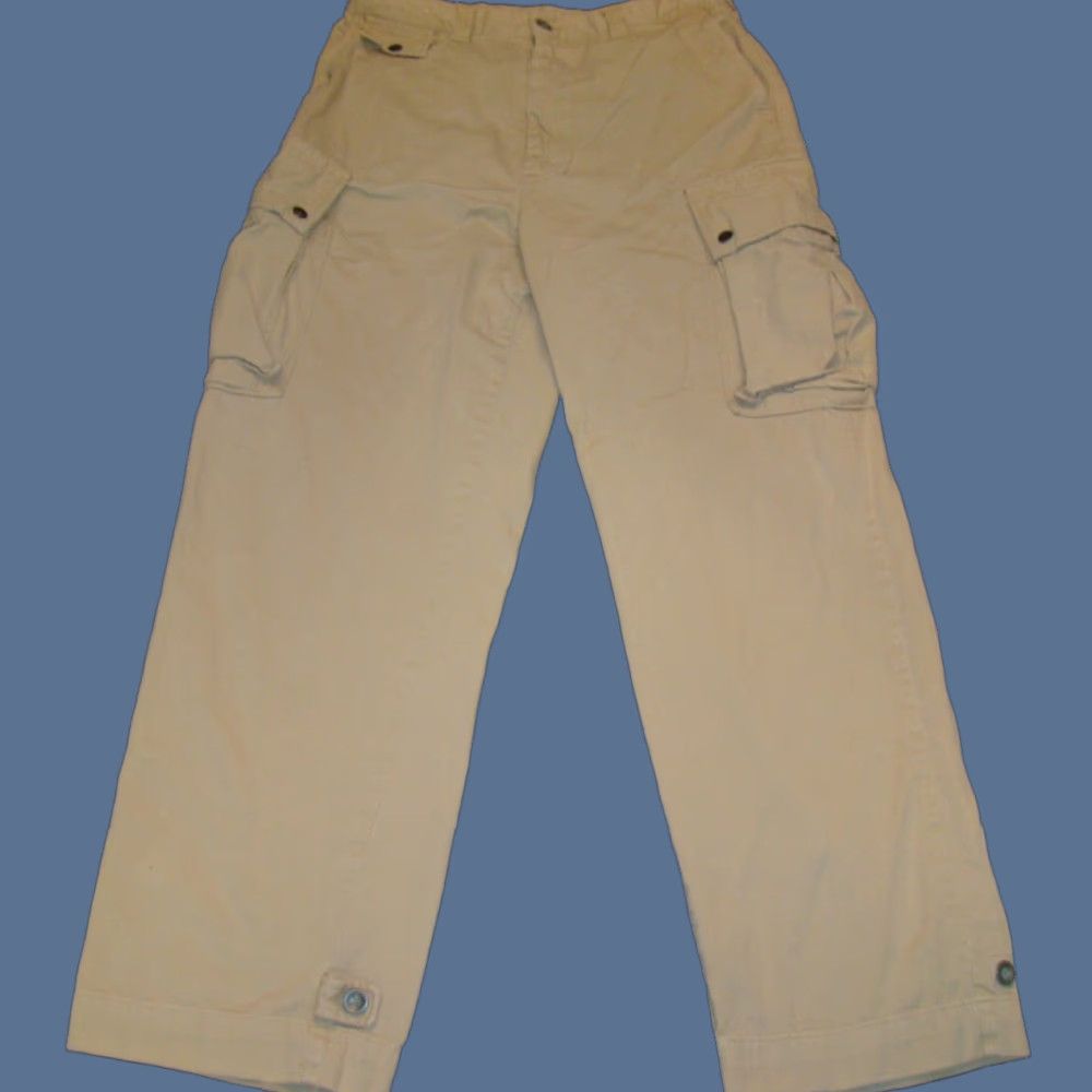 Polo Ralph Lauren VINTAGE Polo Ralph Lauren Men’s Pants 34x32 Chino Beige Khaki Cargo Pocket Wide-Leg Size US S / EU 44-46 / 1 - 1 Thumbnail