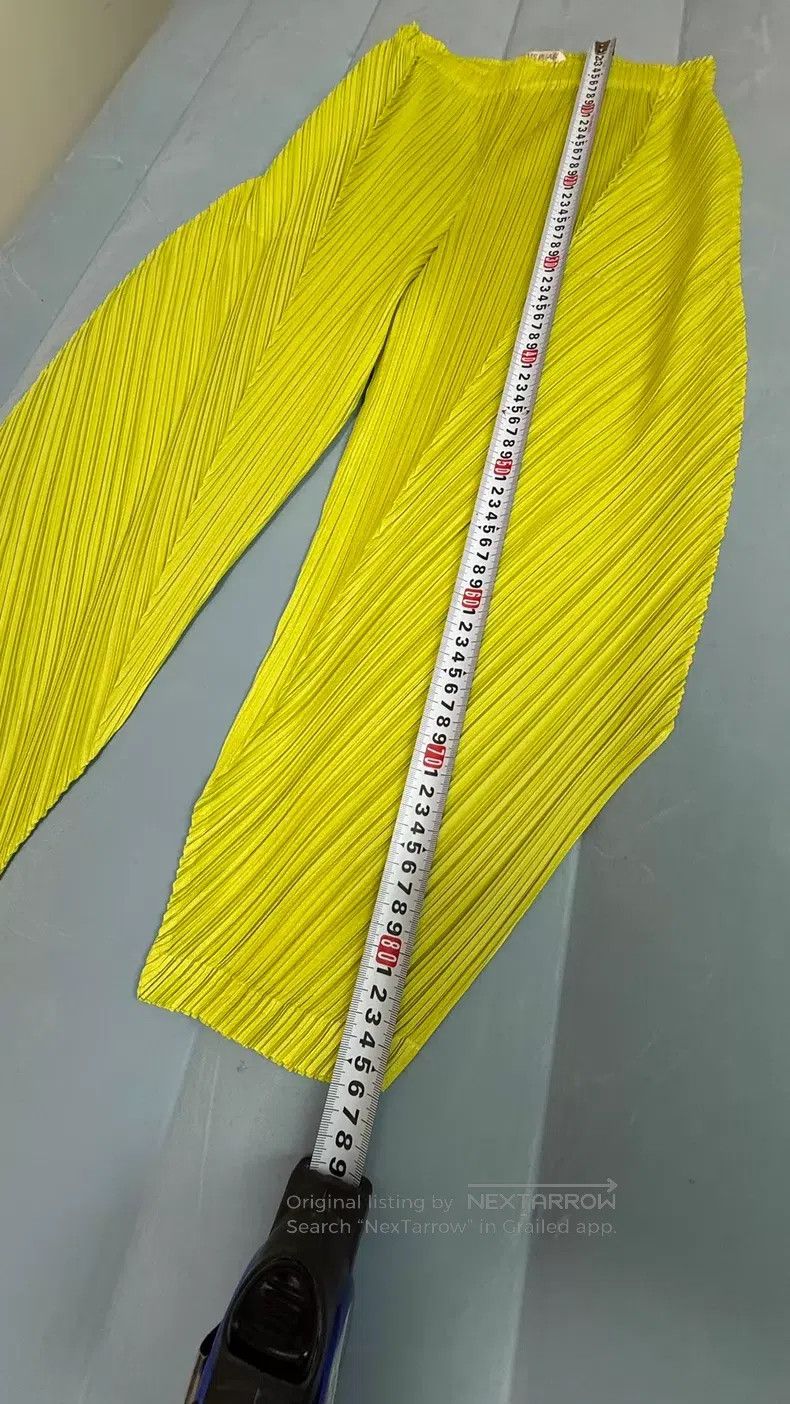 Issey Miyake Issey Miyake size:3 Pleated Irregular Pants Fluorescent Gr Size 31" - 6 Thumbnail