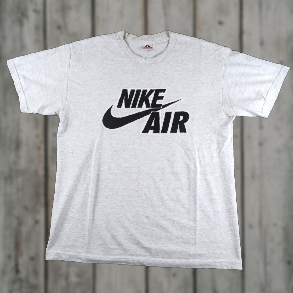 AAA VINTAGE Nike Air Gray T Shirt Mens 90s Cotton Short Sleeve Size L Large Crew Neck Graphic Print 2000s Size US L / EU 52-54 / 3 - 1 Thumbnail