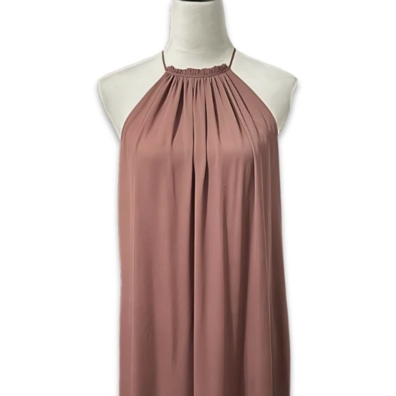 Other Everly A-Line Maxi Dress Ruched Halter Neckline Pink S NWOT Size S / US 4 / IT 40 - 2 Thumbnail