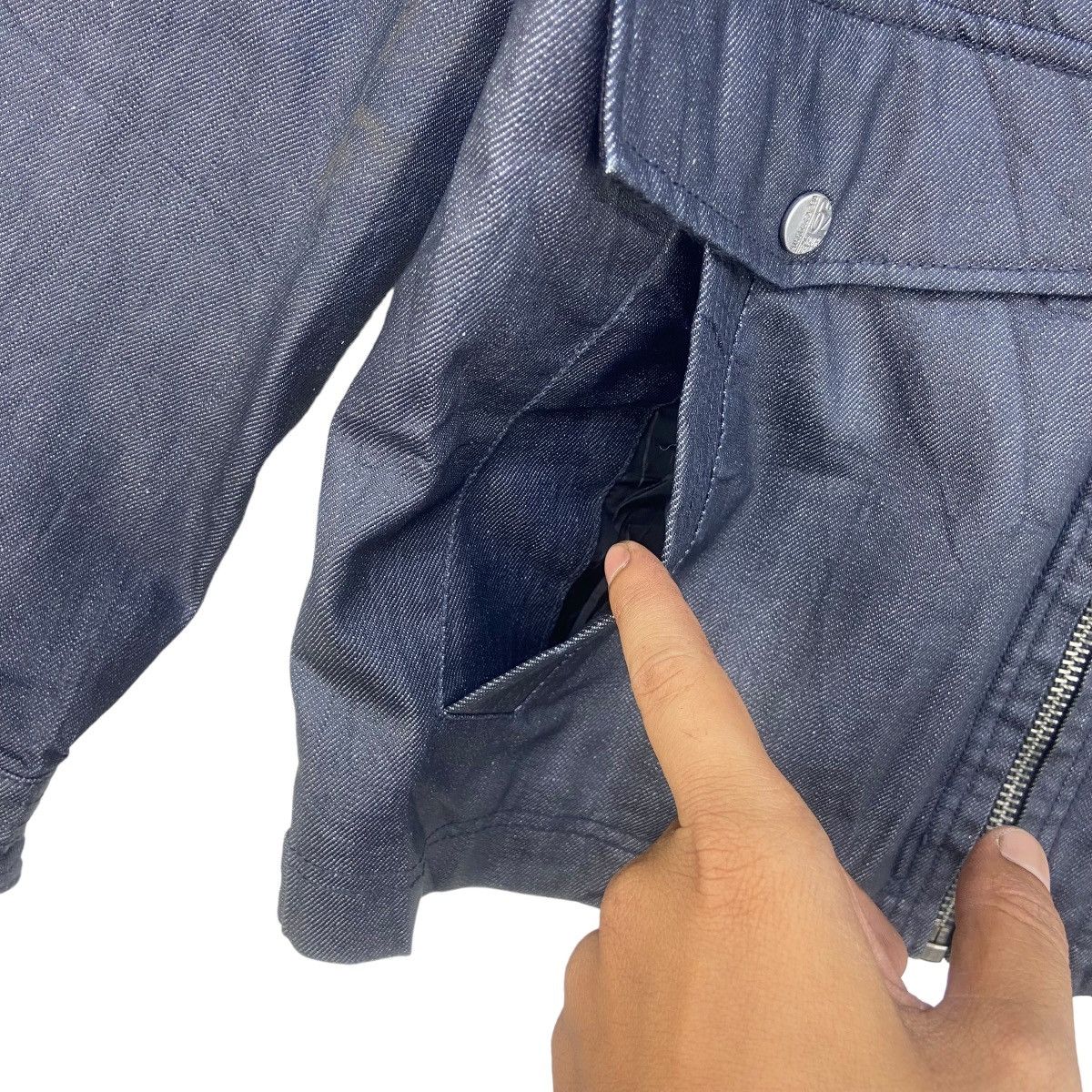 Japanese Brand × WE Fashion We Fashion Biker Soft Denim Holmes Jacket Size US M / EU 48-50 / 2 - 6 Thumbnail