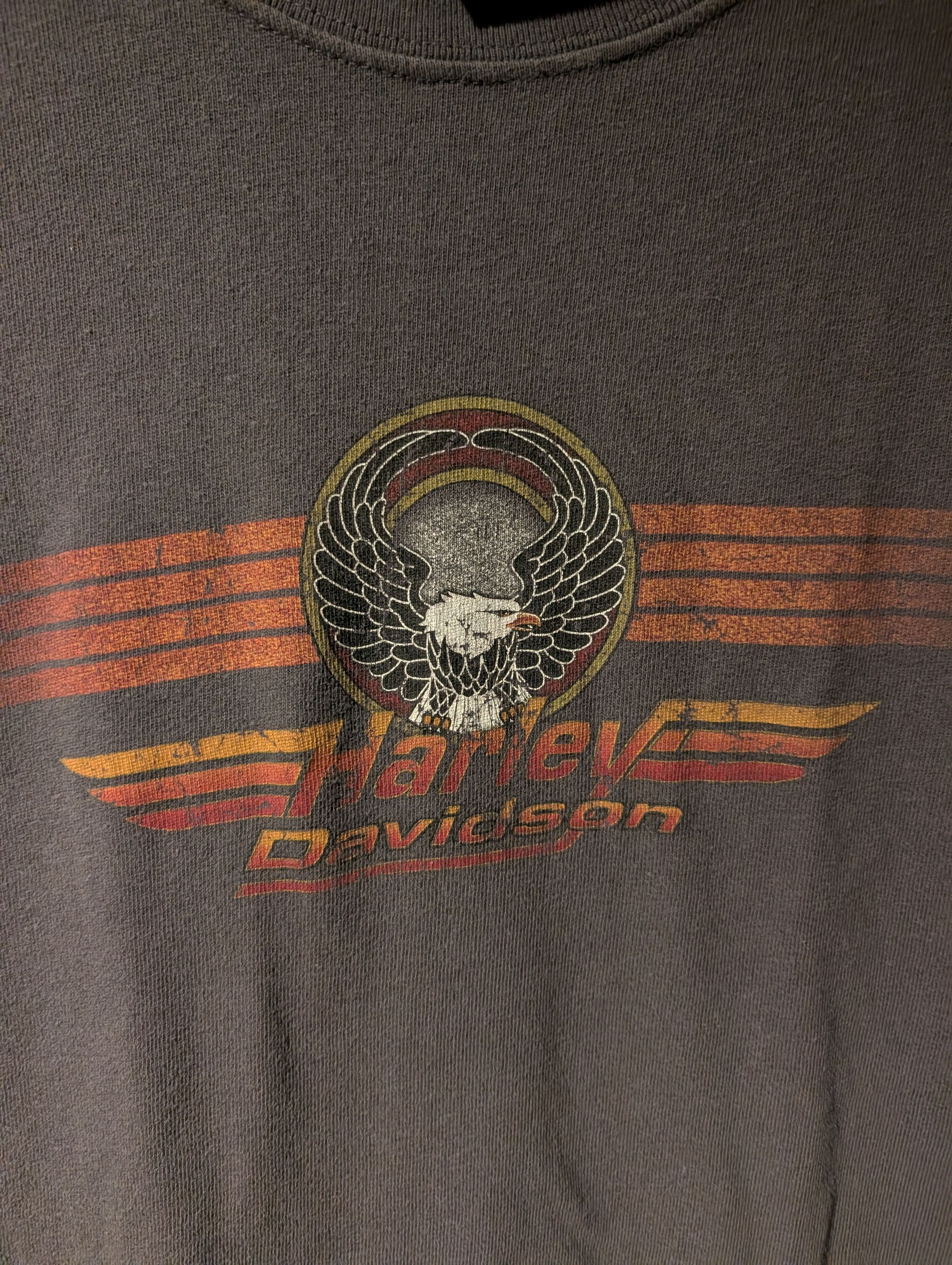 Harley Davidson Vintage Harley Davidson Shirt Glendale CA Center Logo Faded Size US L / EU 52-54 / 3 - 2 Thumbnail