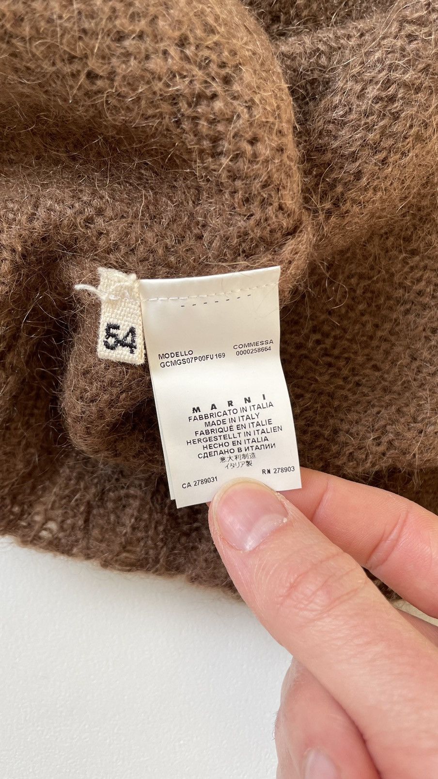 Marni Brown Mohair Sweater Size US XL / EU 56 / 4 - 10 Thumbnail