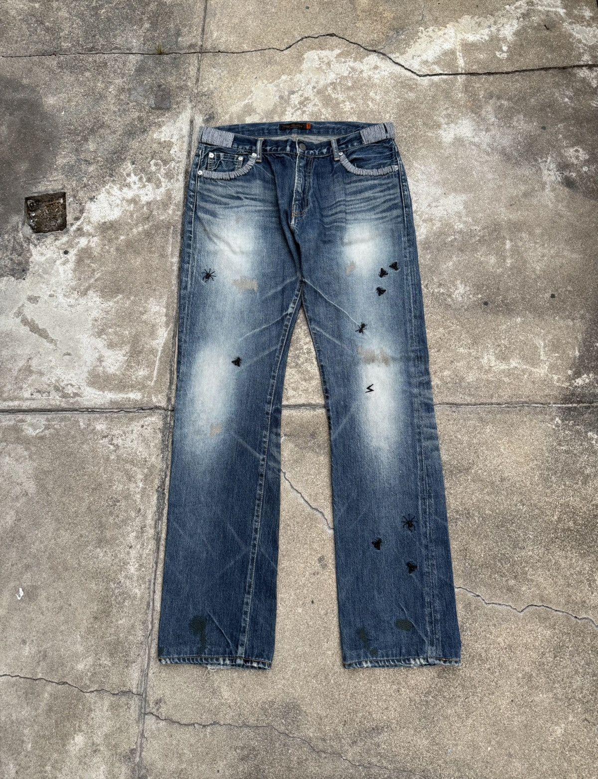 Undercover AW06 “GuruGuru; But Beautiful” Insect/Bug Denim Size US 34 / EU 50 - 1 Thumbnail
