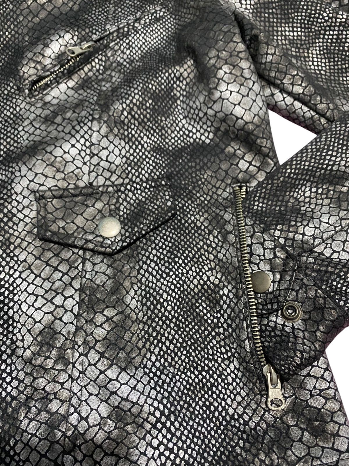 Japanese Brand Vintage Hukuya Snake Skin asymmetric jacket Size US M / EU 48-50 / 2 - 13 Thumbnail