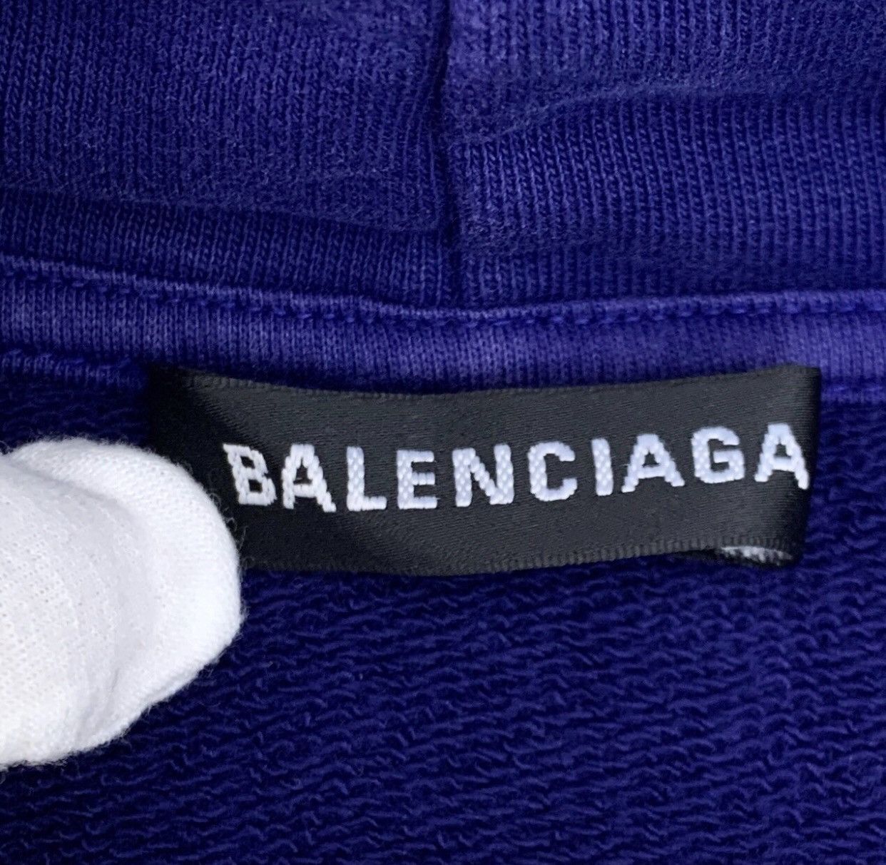 Balenciaga Balenciaga deep blue logo letter drawstring sweatshirt Size US M / EU 48-50 / 2 - 6 Thumbnail